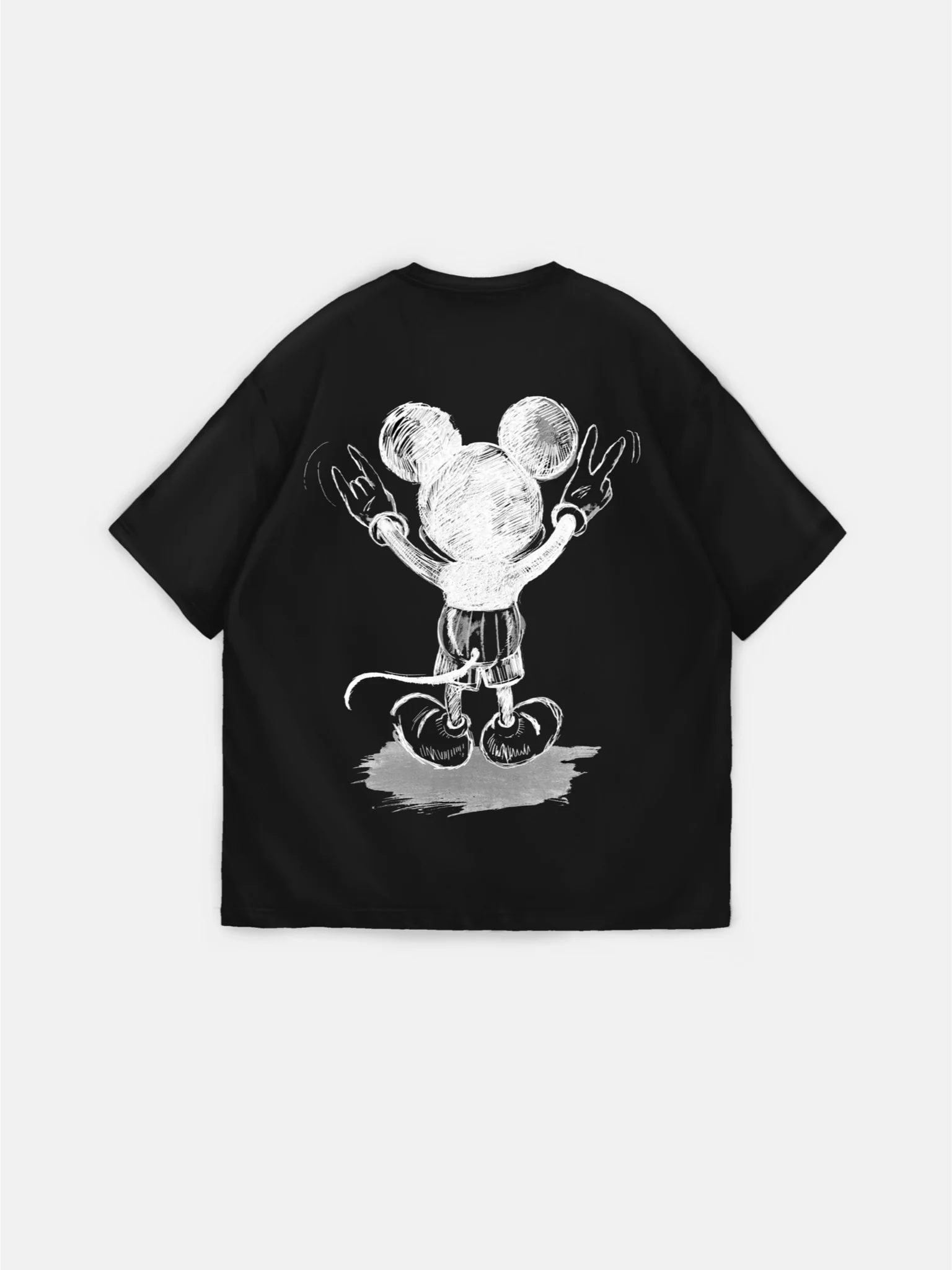 Oversize Mouse T-shirt - Black and White - Image 9