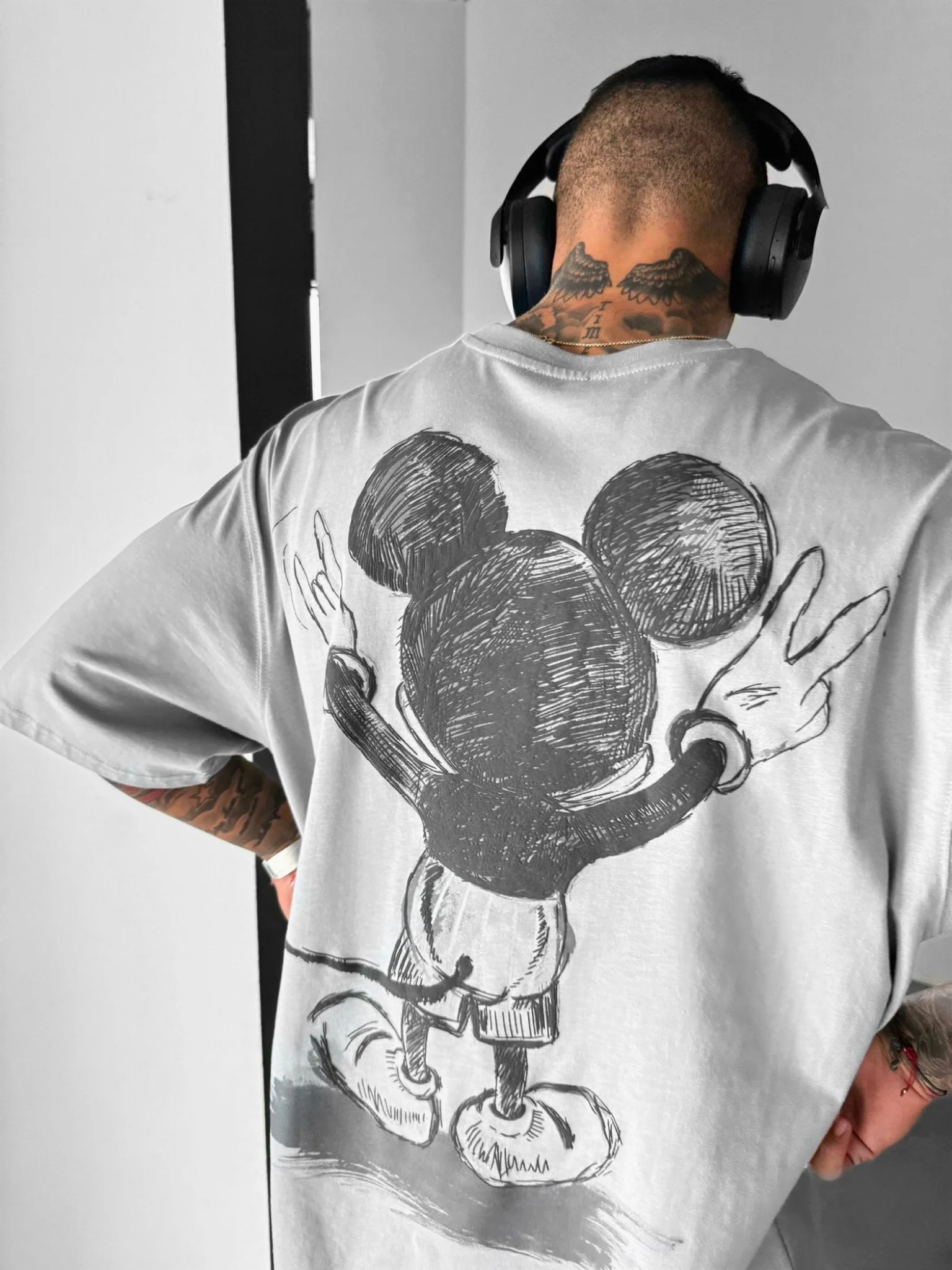 Oversize Mouse T-shirt - Grey - Image 4