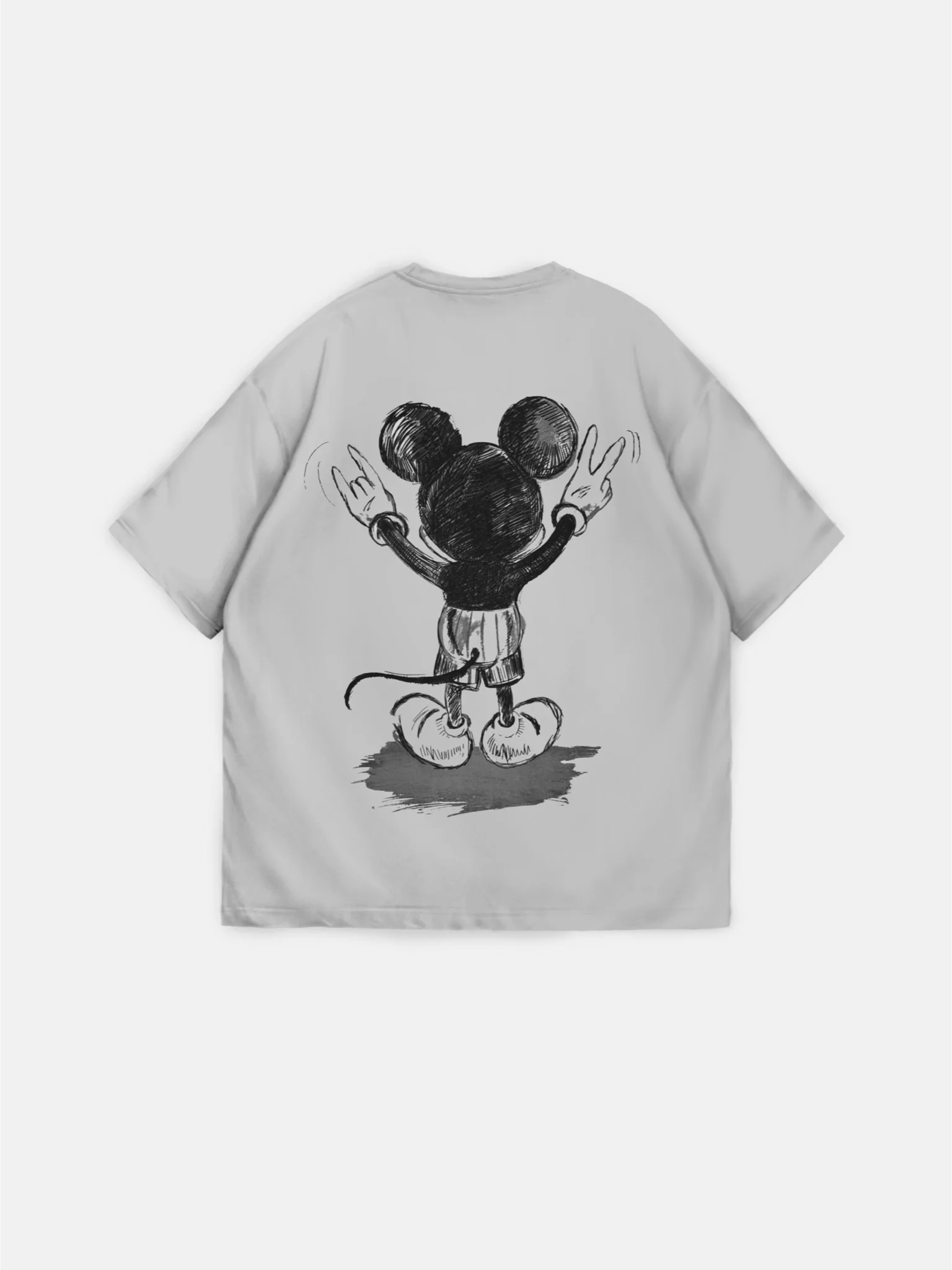 Oversize Mouse T-shirt - Grey - Image 8