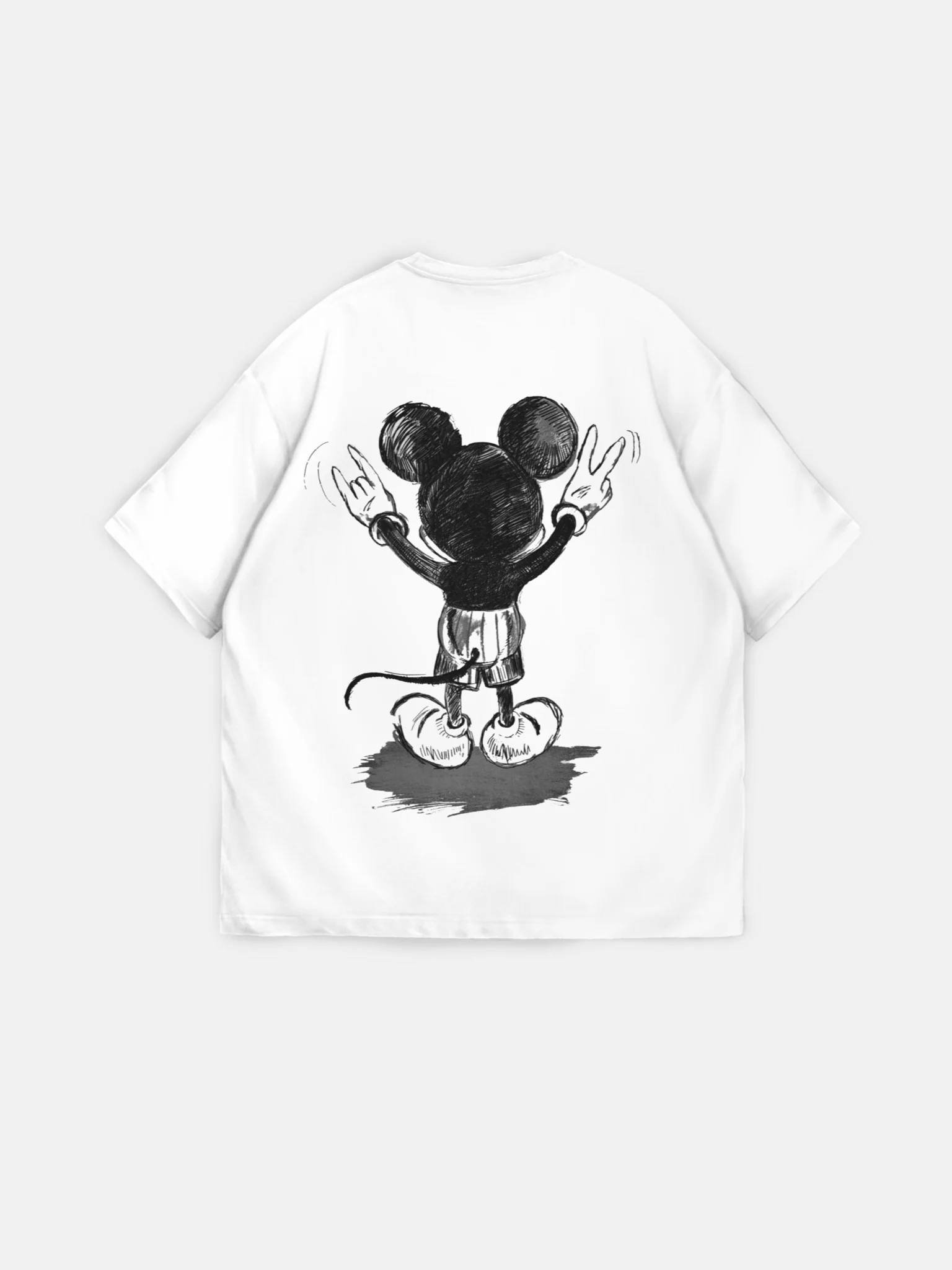 Oversize Mouse T-shirt - White and Black - Image 10