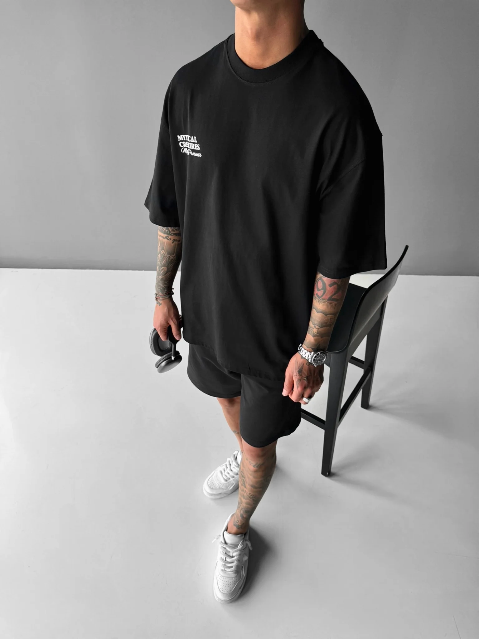 Oversize Mythical Creatures T-shirt - Black - Image 8