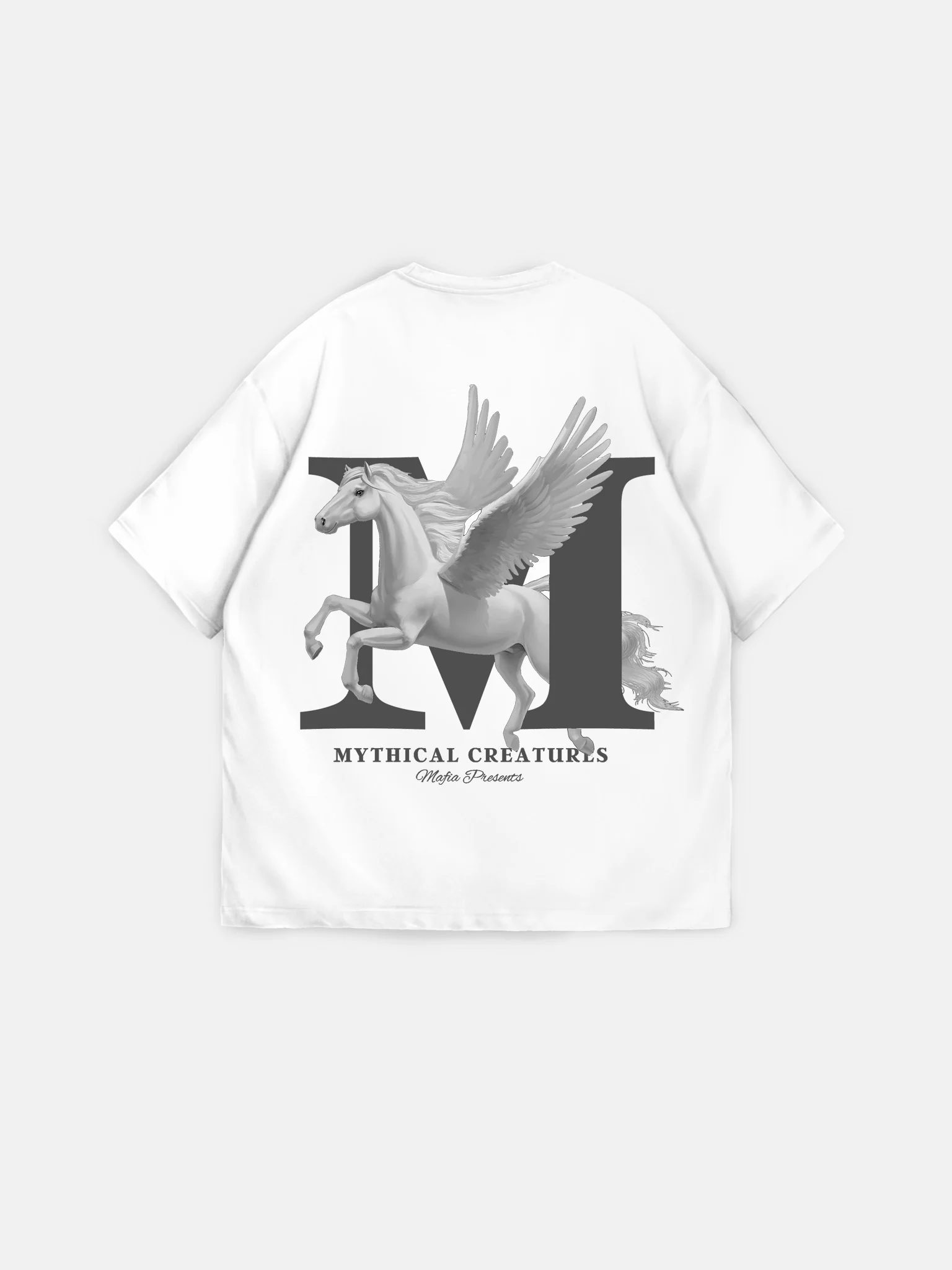 Oversize Mythical Creatures T-shirt - Ecru - Image 3
