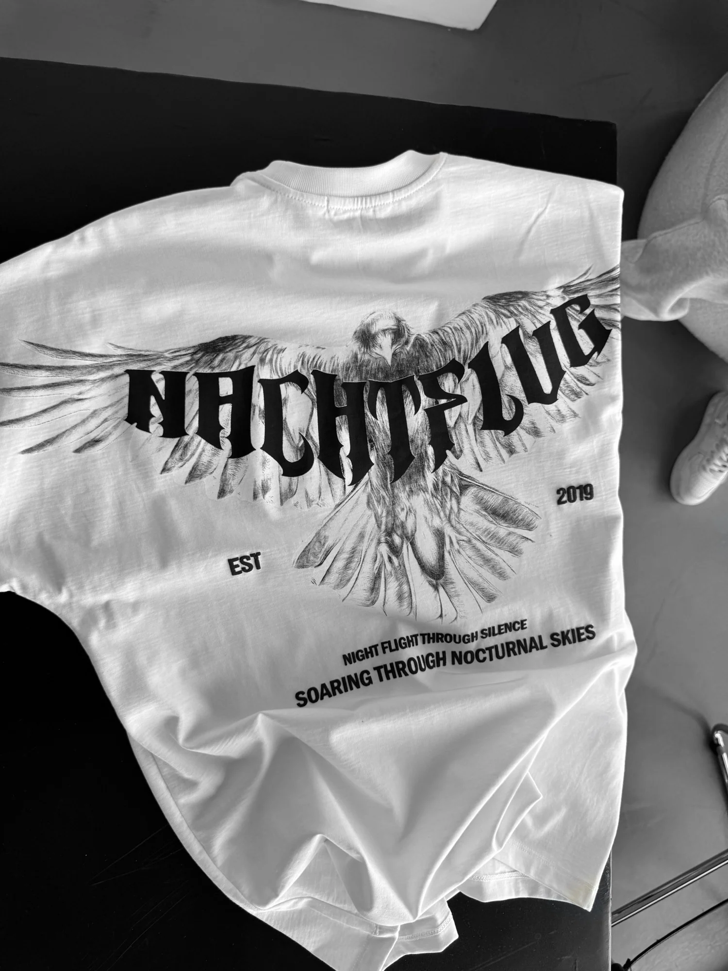 Oversize "Nachtflug" T-Shirt - Ecru - Image 5