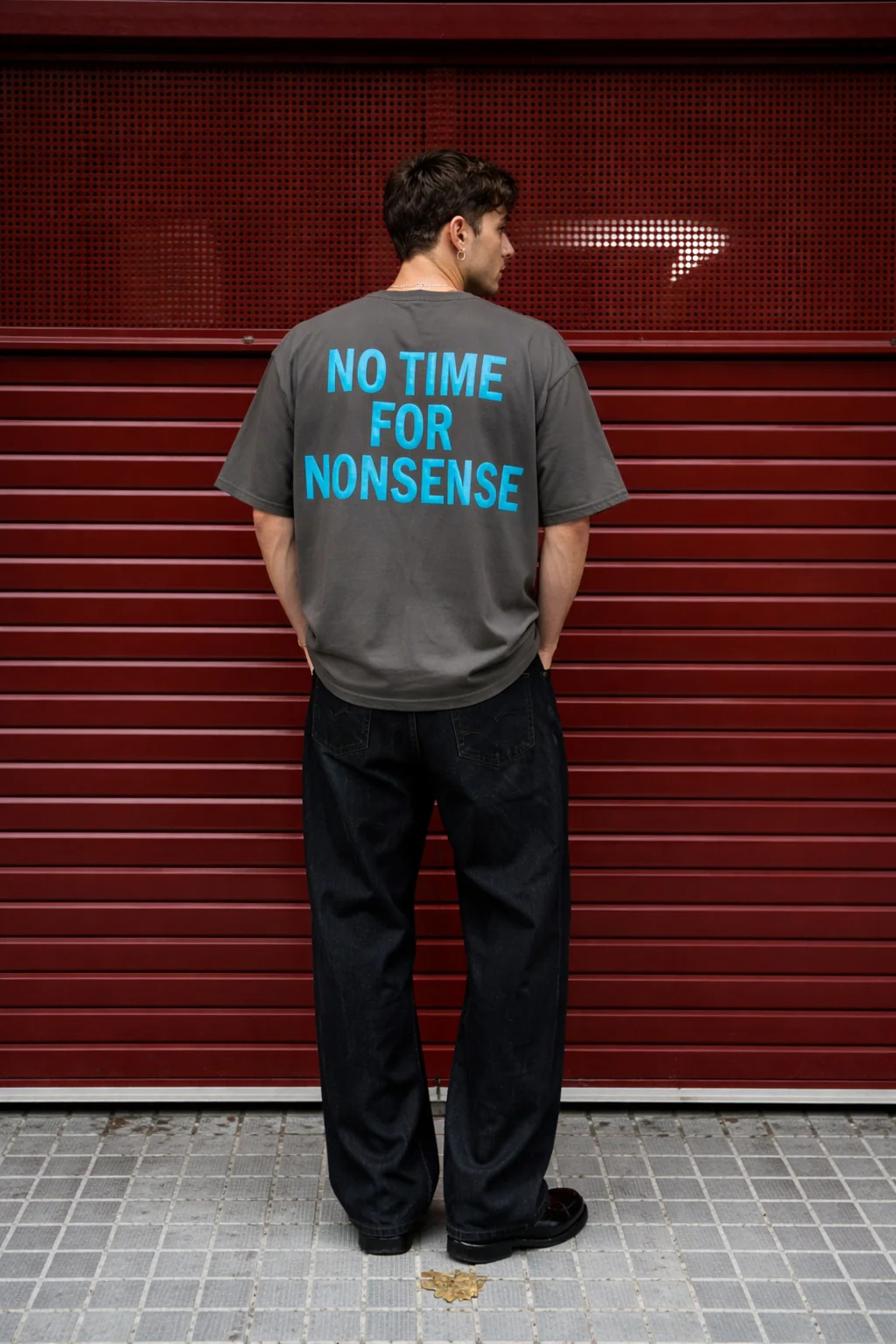 Oversize Nonsense T-shirt - Anthracite - Image 3