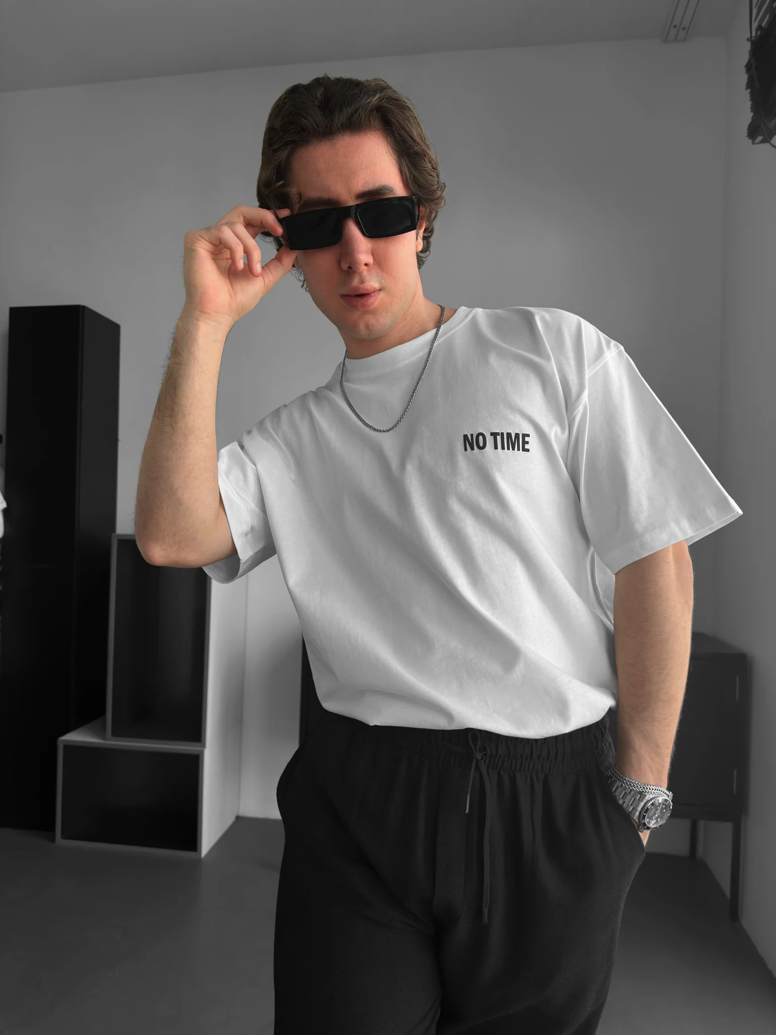 Oversize Nonsense T-shirt - Ecru - Image 2