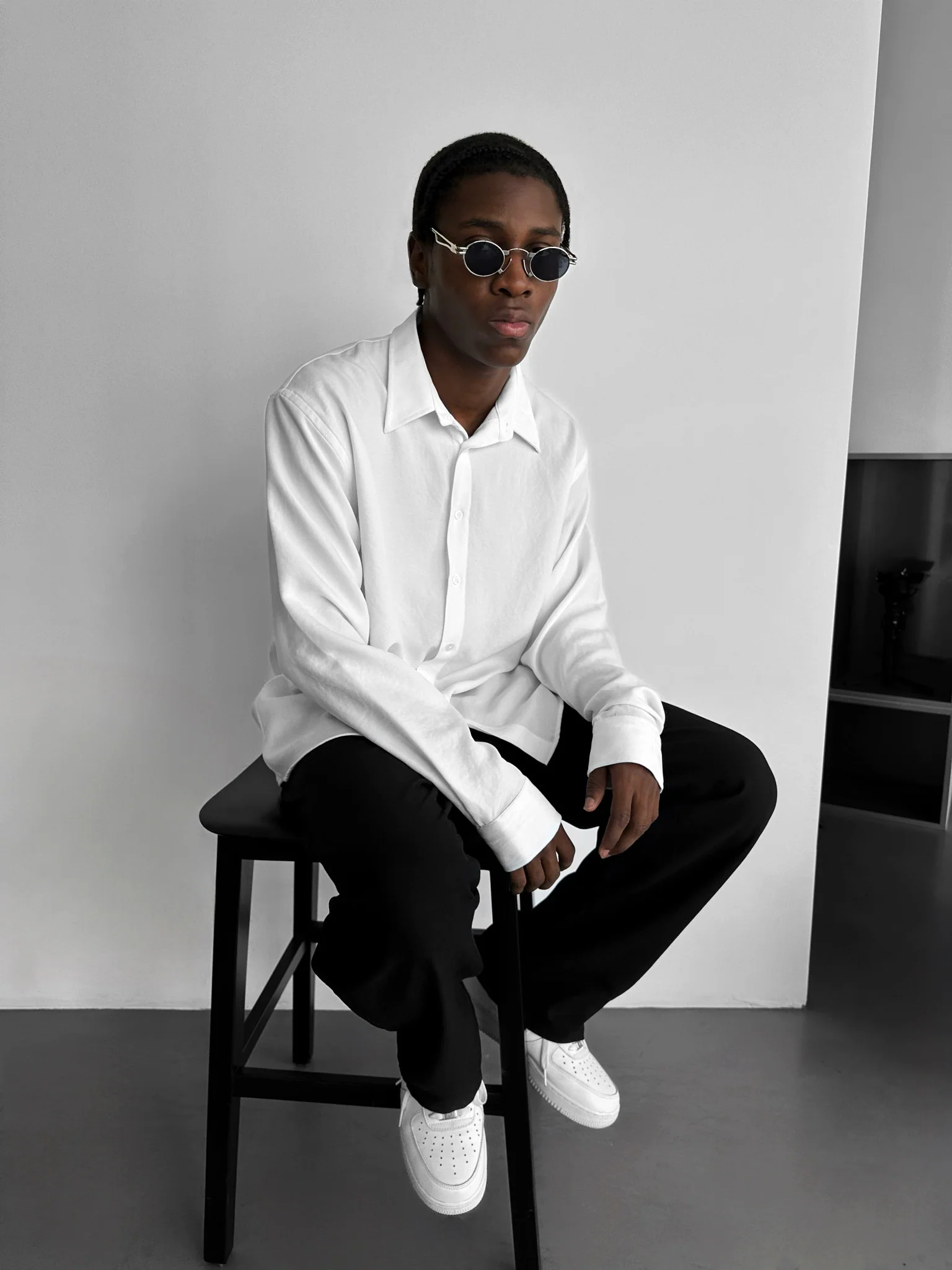 Oversize Oxford Shirt - White - Image 3
