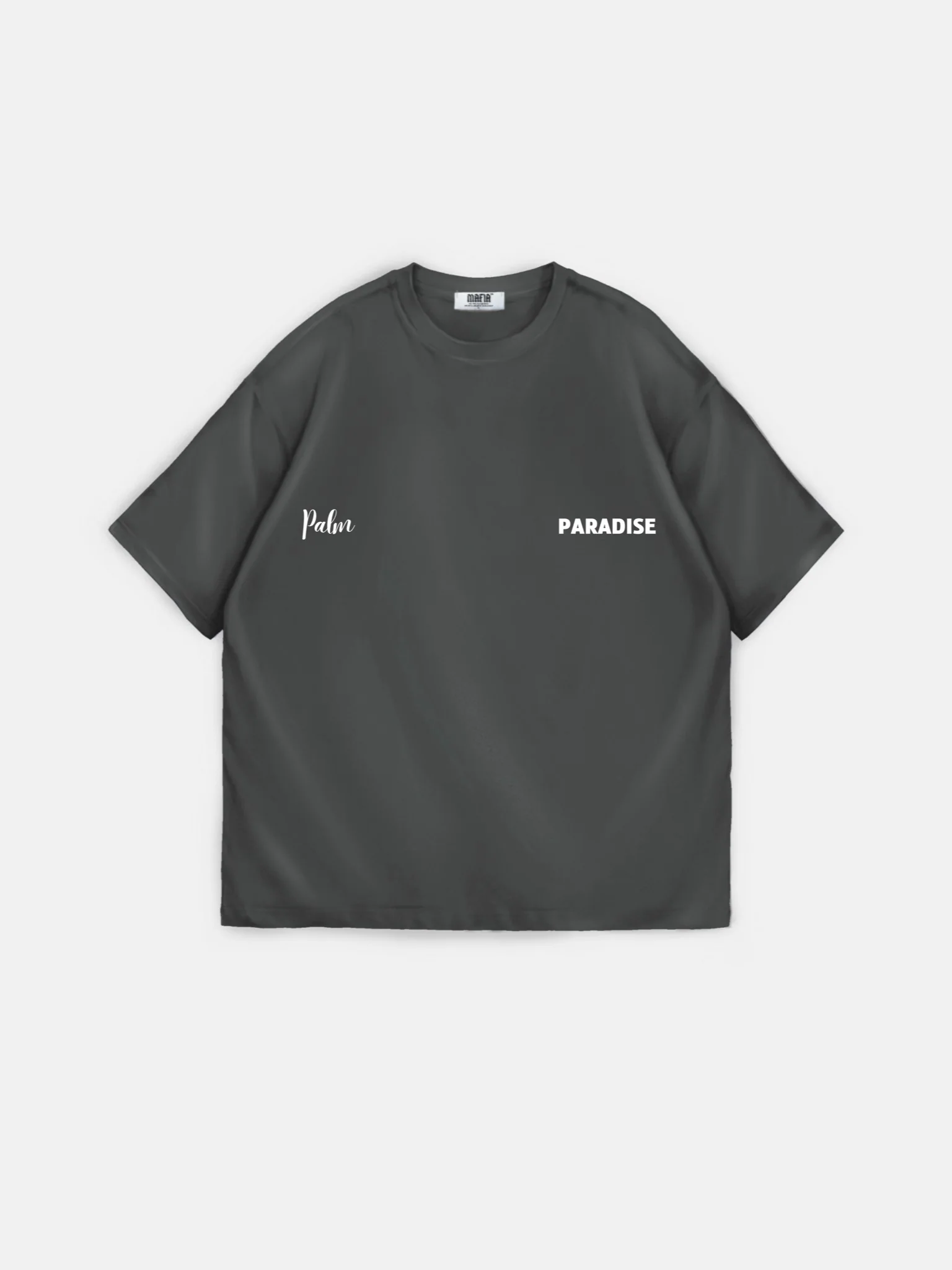 Oversize Palm Paradise T-shirt - Anthracite - Image 3