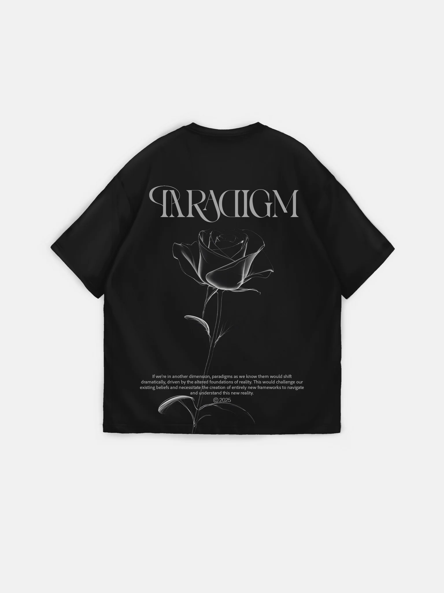 Oversize Paradigm T-Shirt - Black and Grey - Image 4