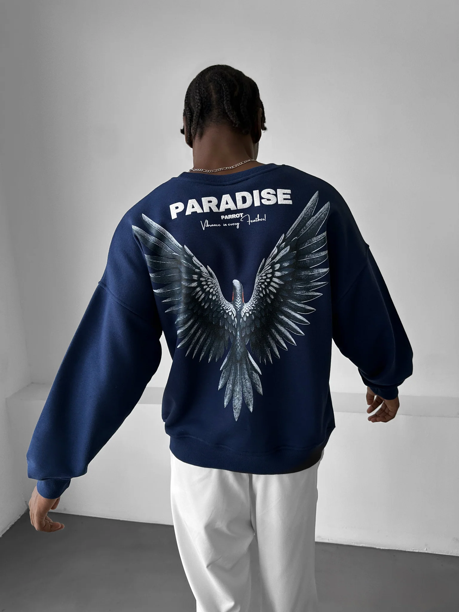 Oversize Paradise Sweater - Navy Blue - Image 2