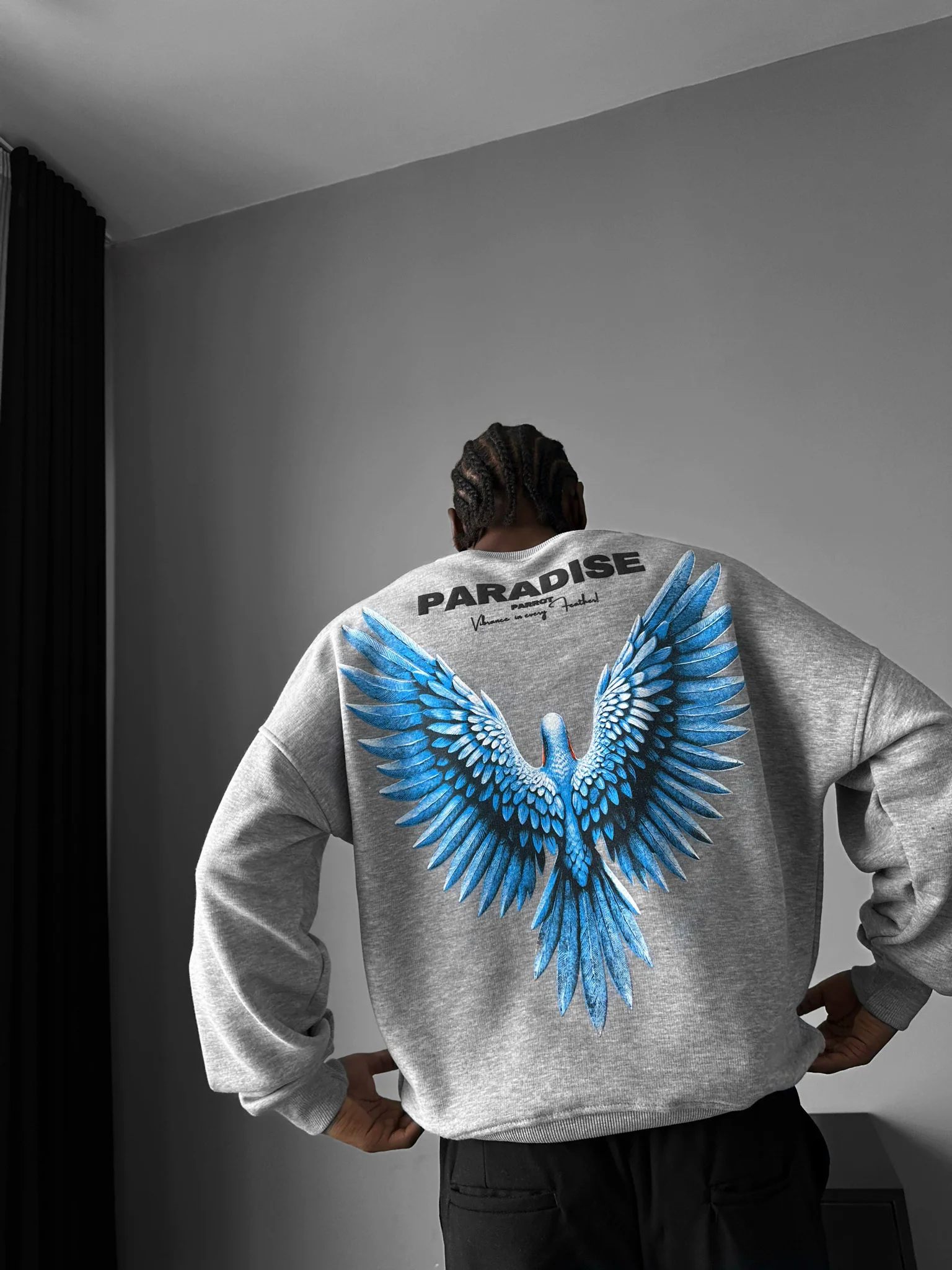 Oversize Paradise Sweater - Grey Melange - Image 4