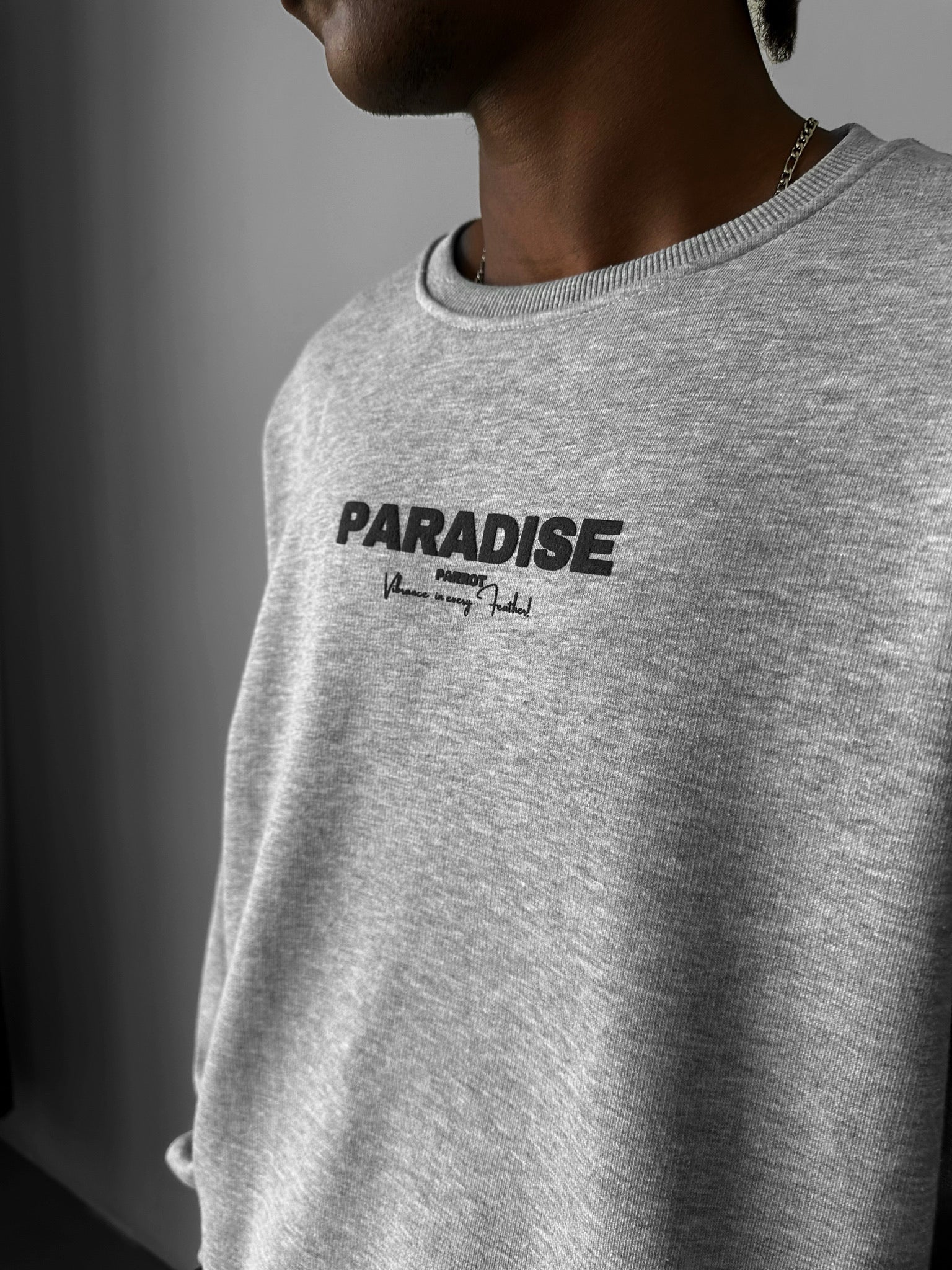 Oversize Paradise Sweater - Grey Melange - Image 5