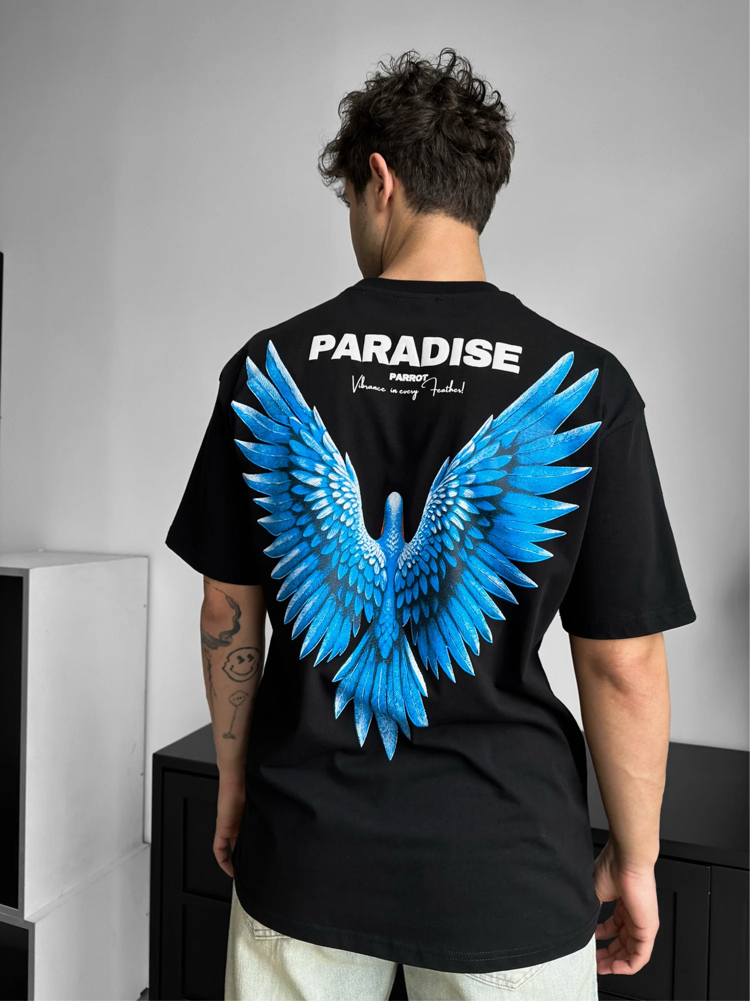 Oversize Paradise T-Shirt - Black - Image 2