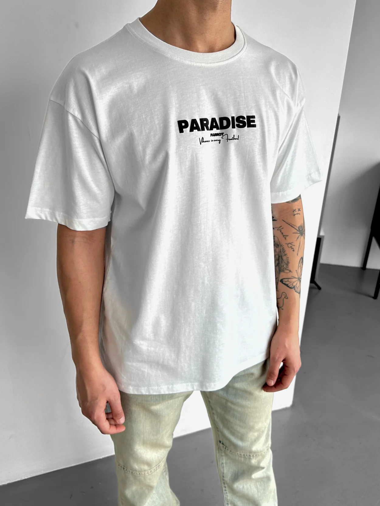 Oversize Paradise T-Shirt - Ecru - Image 4
