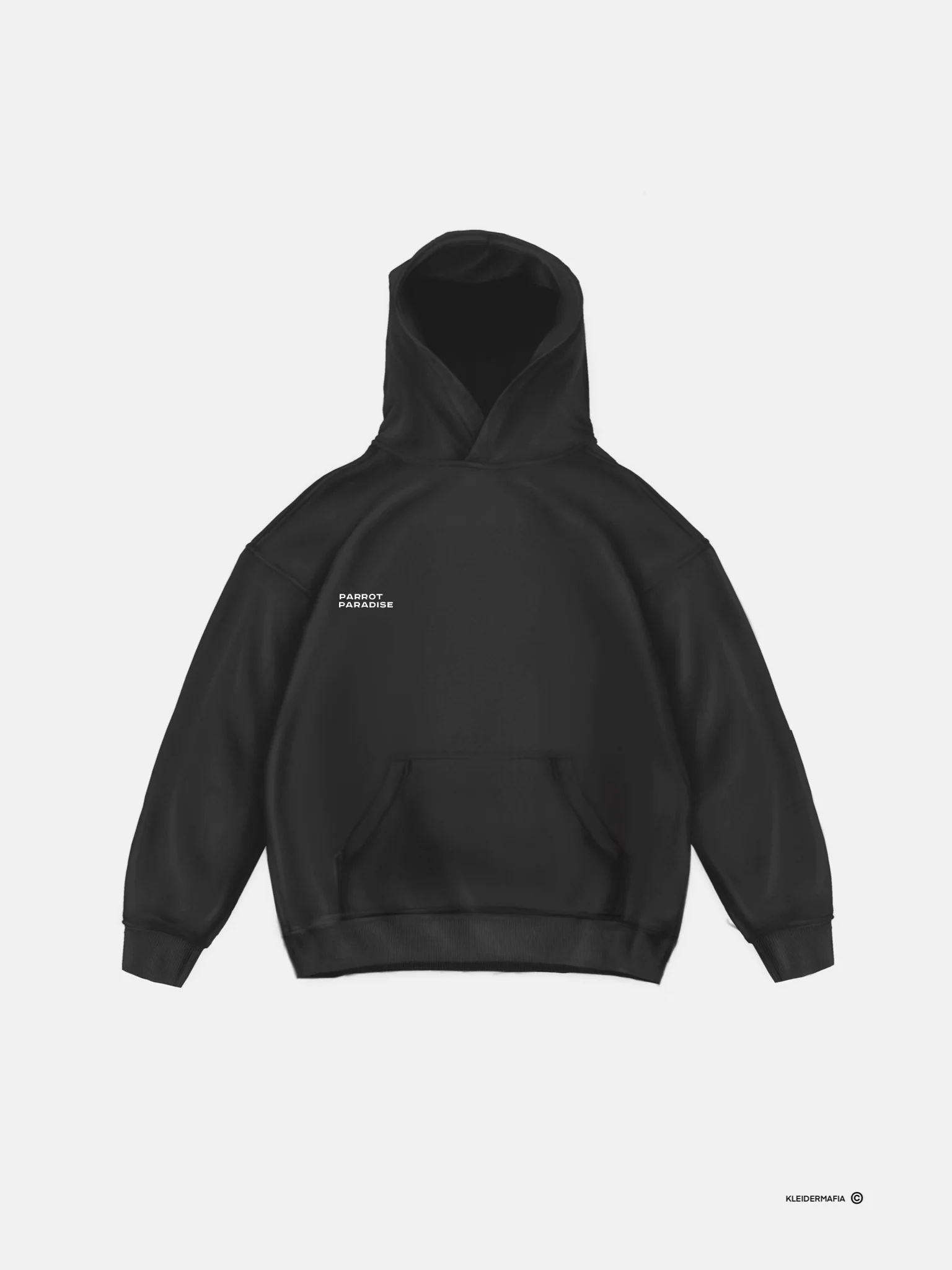 Oversize Parrot Hoodie - Black and Blue - Image 3