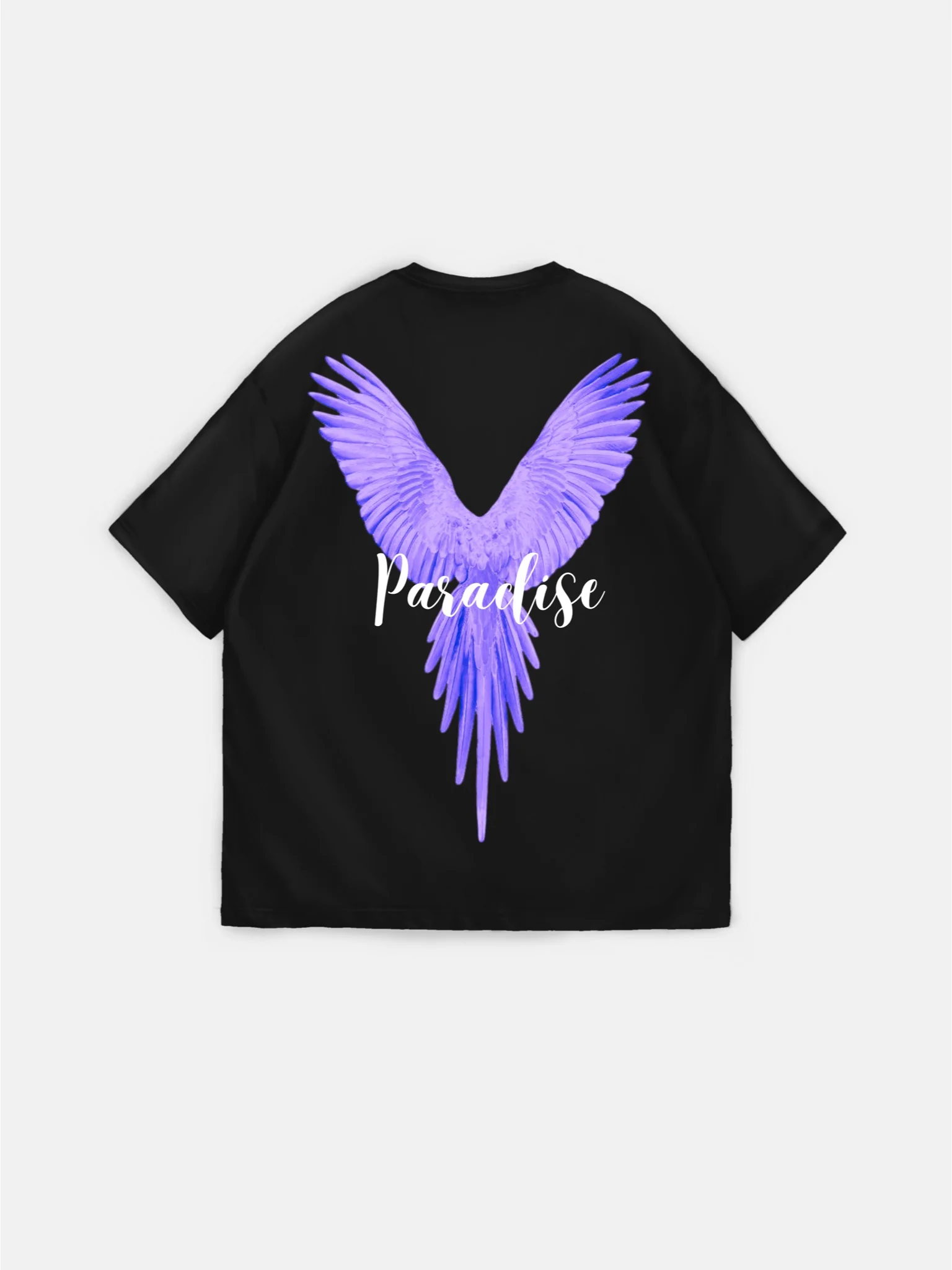 Oversize Parrot Paradise T-shirt - Black and Purple - Image 6