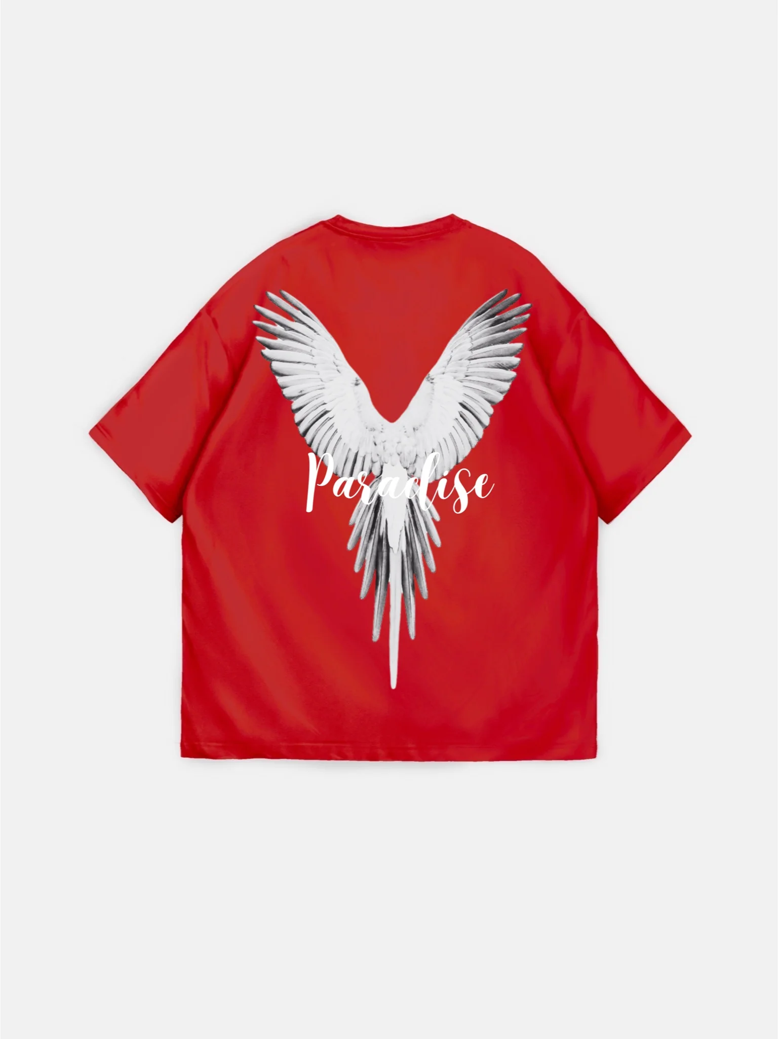 Oversize Parrot Paradise T-shirt - Red - Image 6