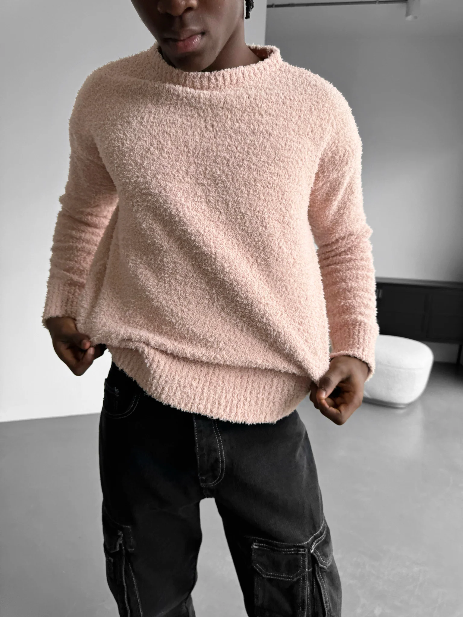 Oversize Plush Pullover - Rose Smoke - Image 5