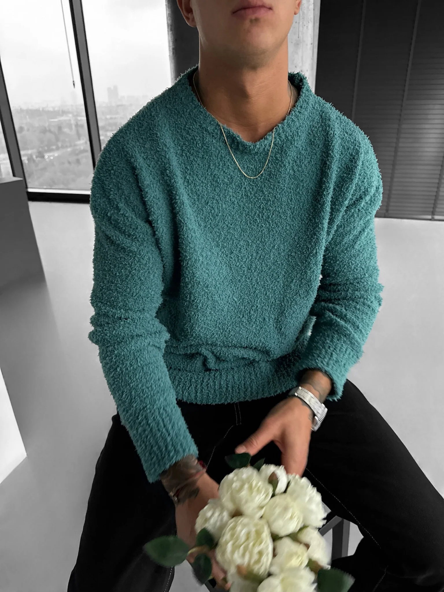 Oversize Plush Pullover - Tapestry - Image 3