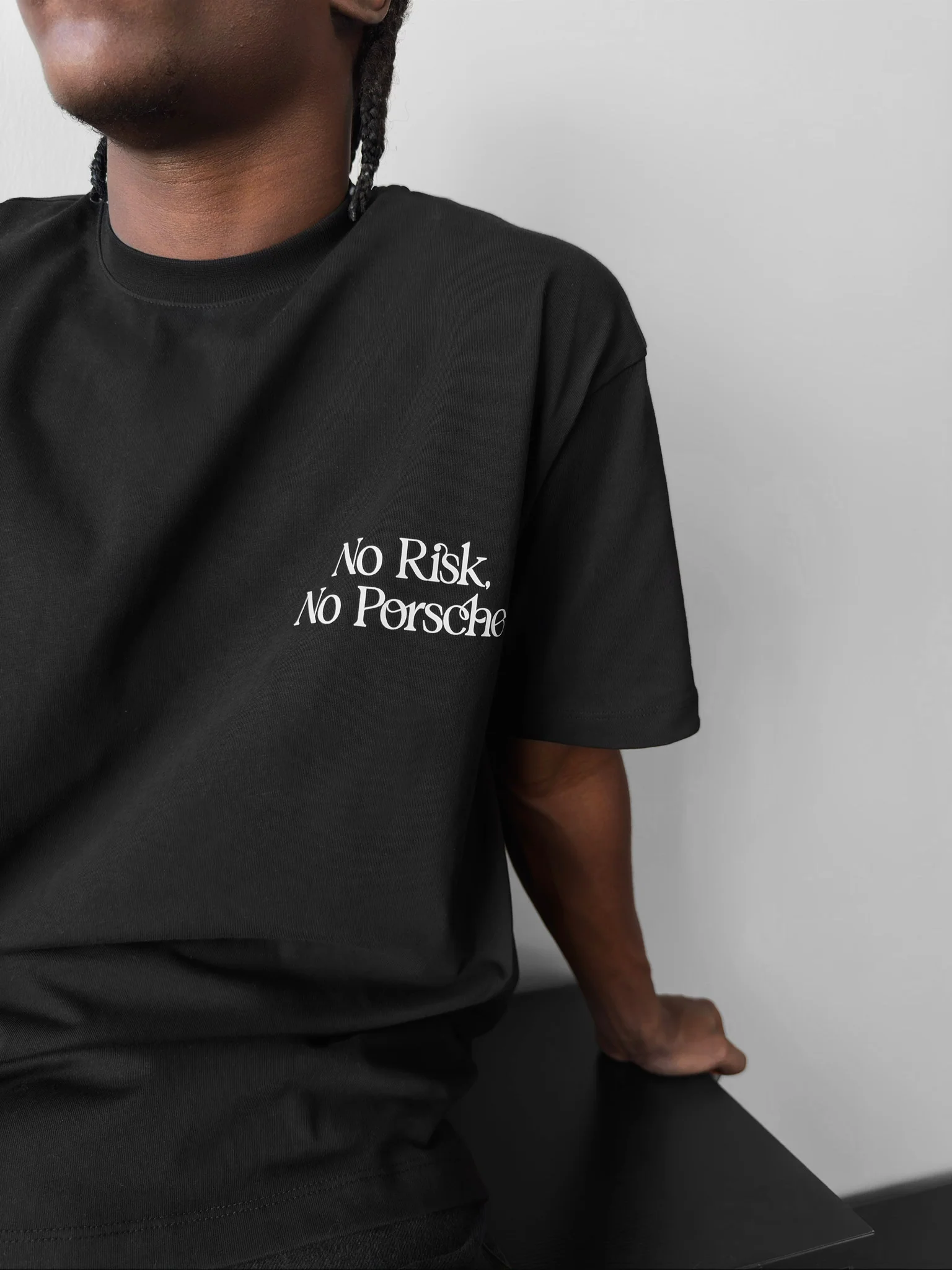 Oversize Porsche T-Shirt - Black - Image 3