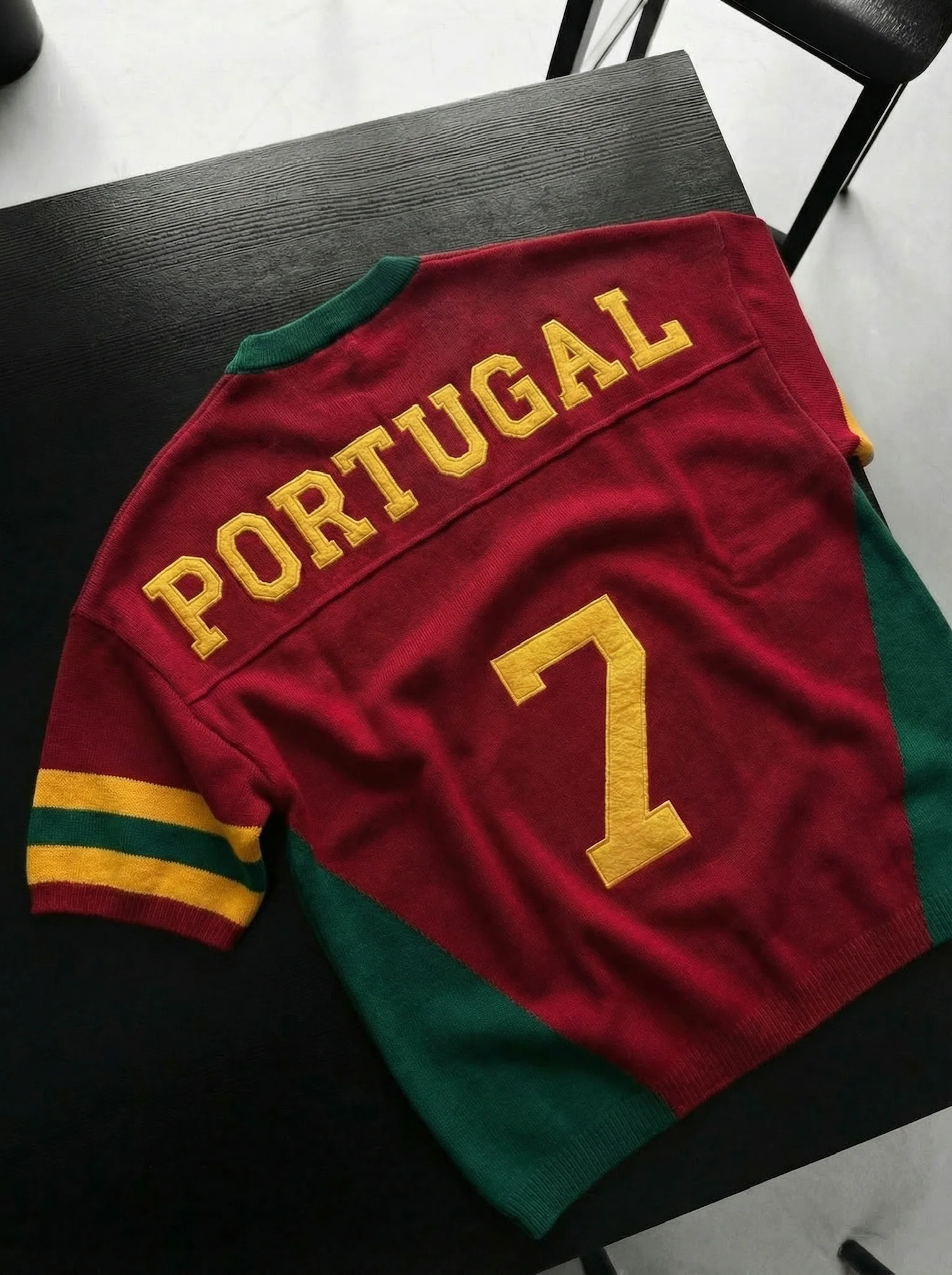 Oversize Portugal Knit T-shirt - Red - Image 2