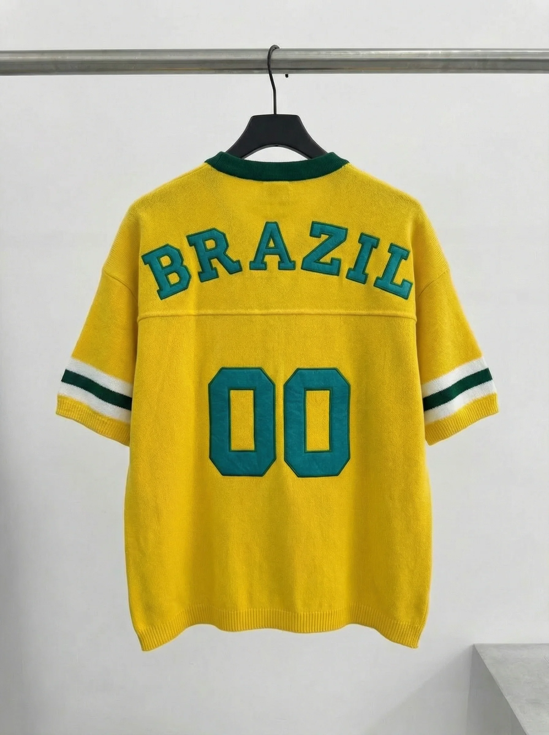Oversize Brazil Knit T-shirt - Yellow - Image 2