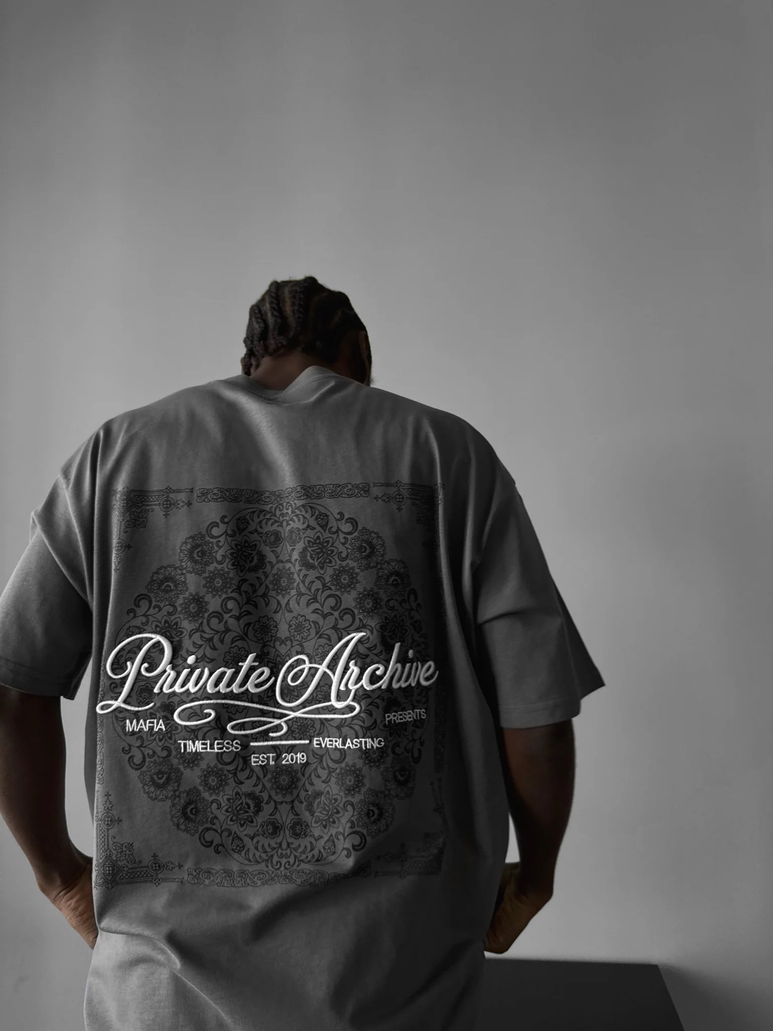 Oversize Private Archive T-Shirt - Anthracite - Image 3