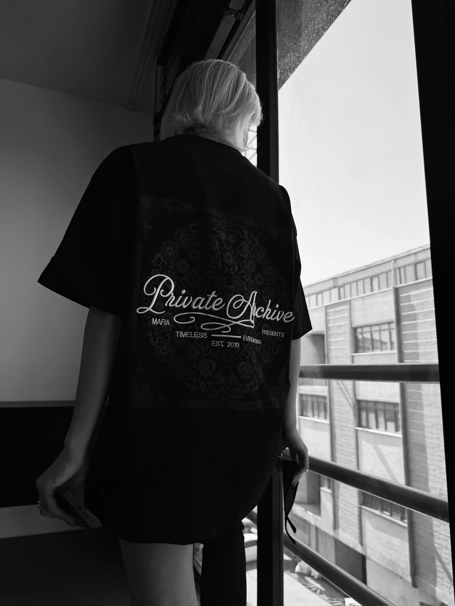 Oversize Private Archive T-Shirt - Black - Image 2