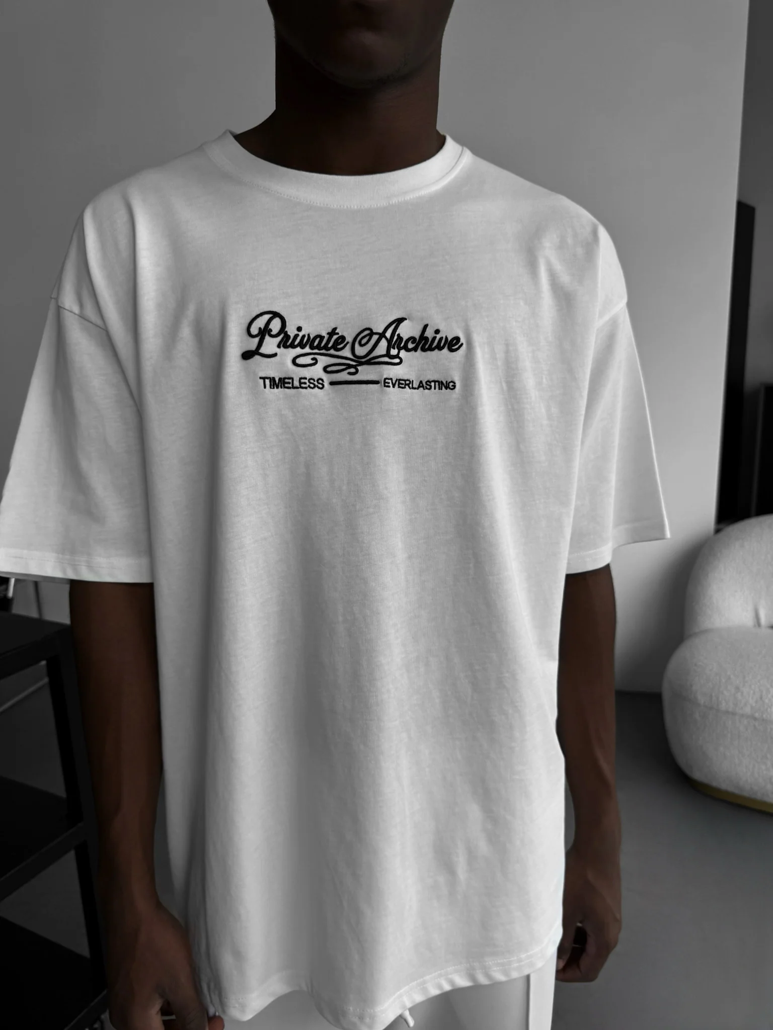 Oversize Private Archive T-Shirt - Ecru - Image 3