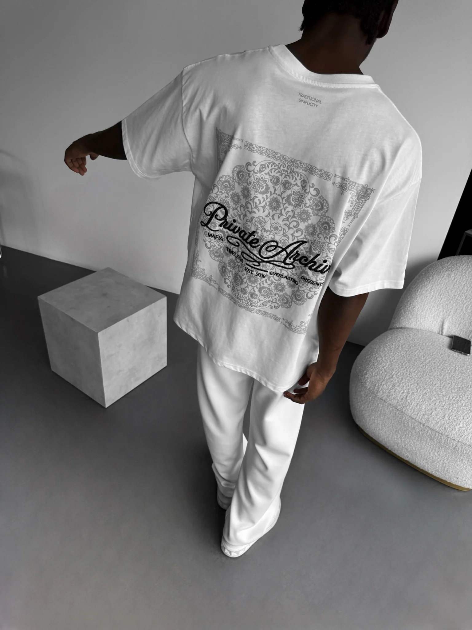 Oversize Private Archive T-Shirt - Ecru - Image 6