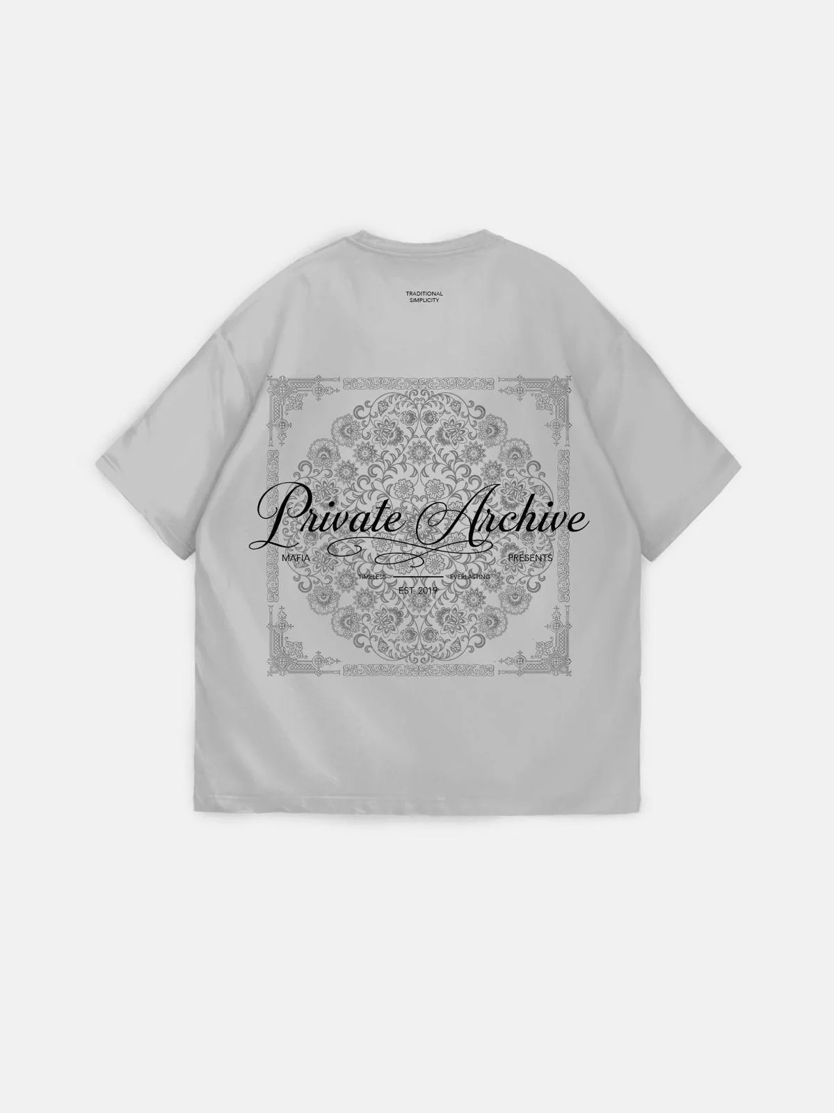 Oversize Private Archive T-Shirt - Grey - Image 6