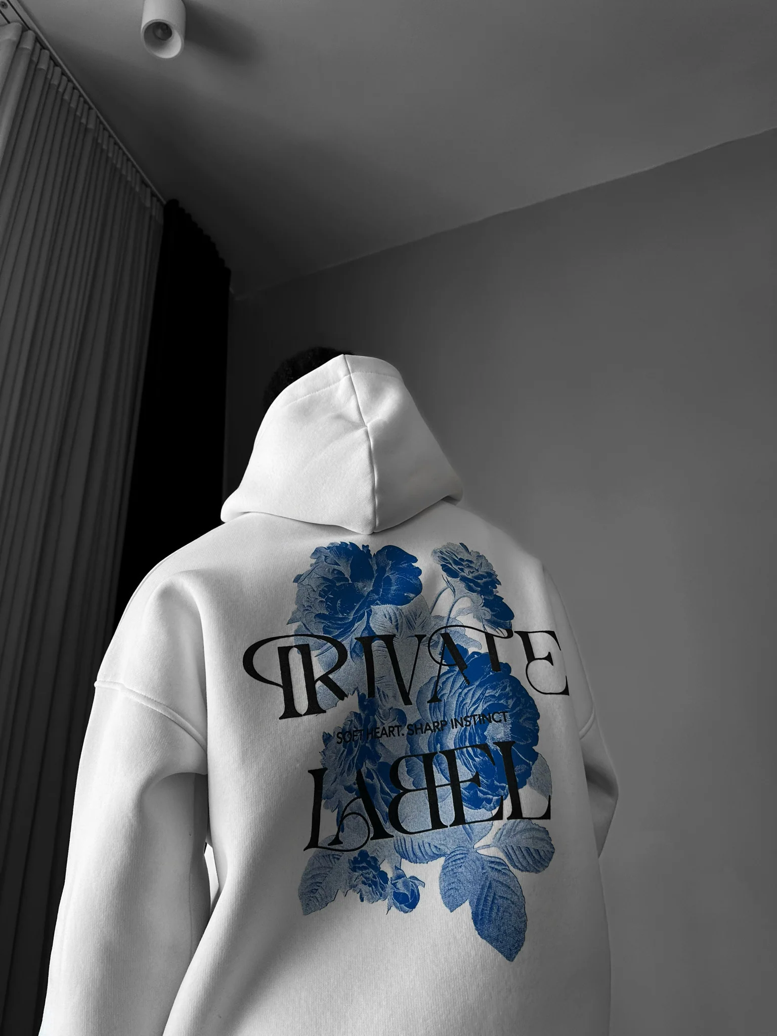 Oversize Private Label Hoodie - Ecru - Image 2