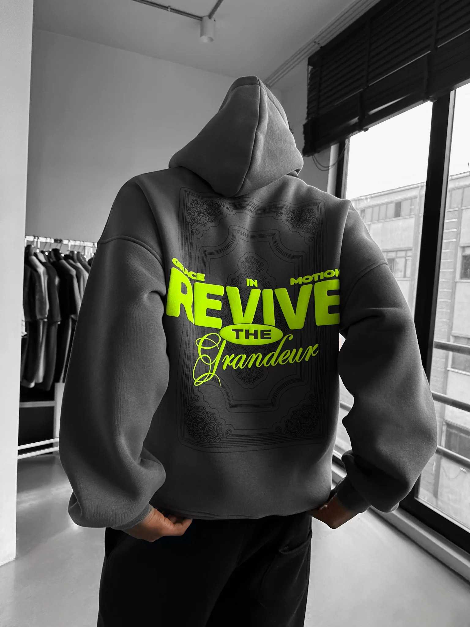 Oversize Revive Hoodie - Anthracite - Image 2
