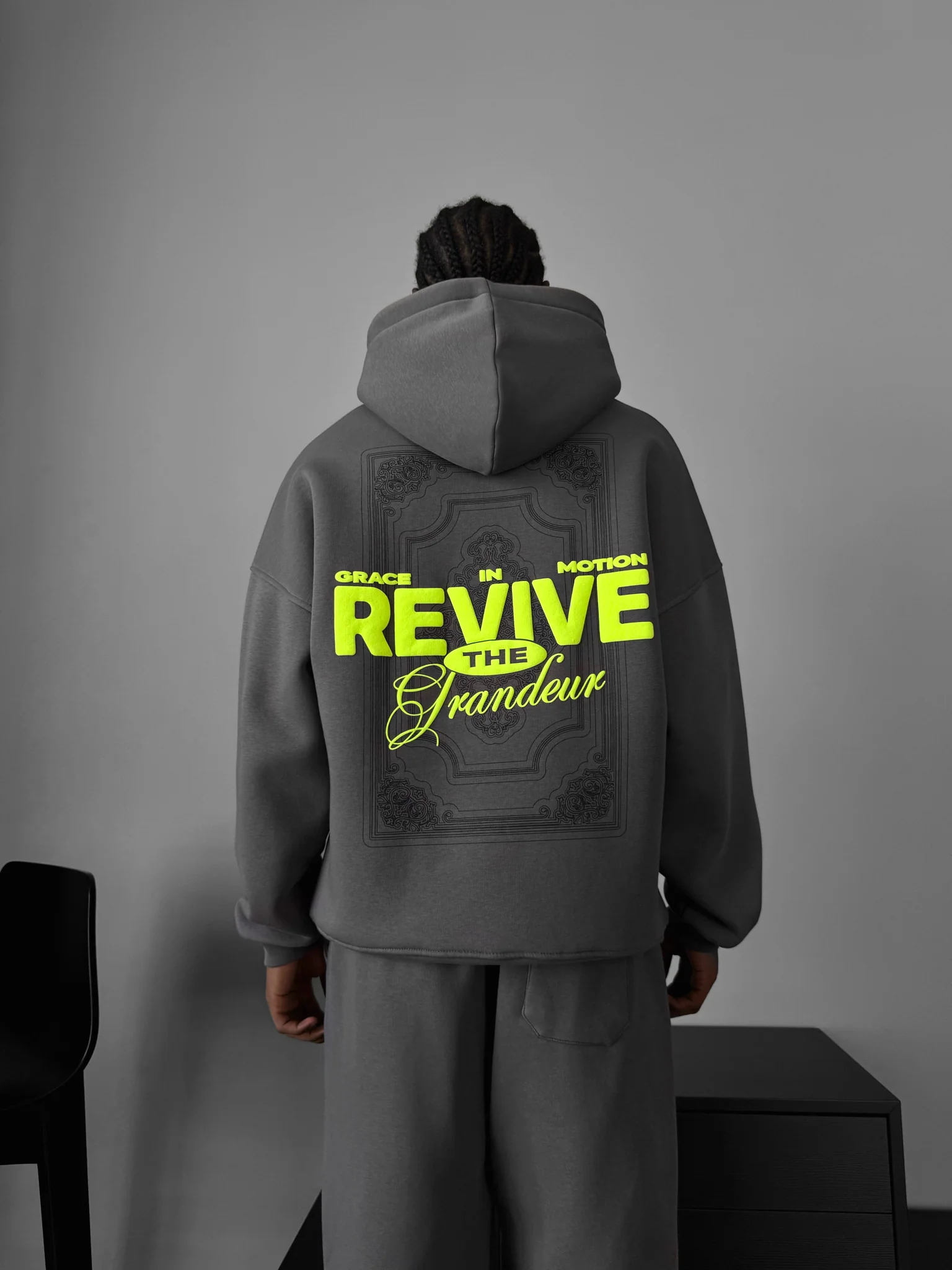 Oversize Revive Hoodie - Anthracite - Image 4