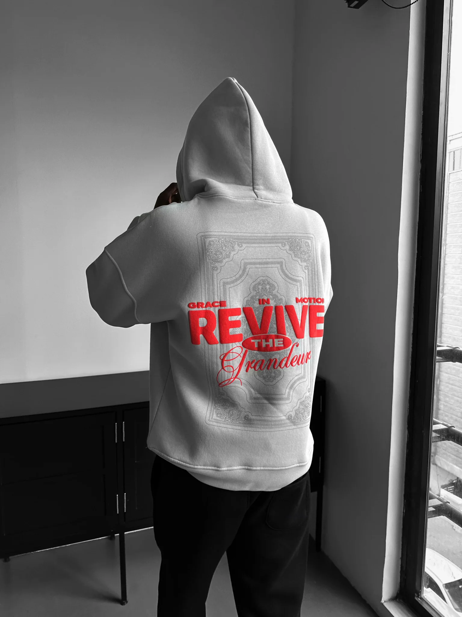 Oversize Revive Hoodie - Grey - Image 2