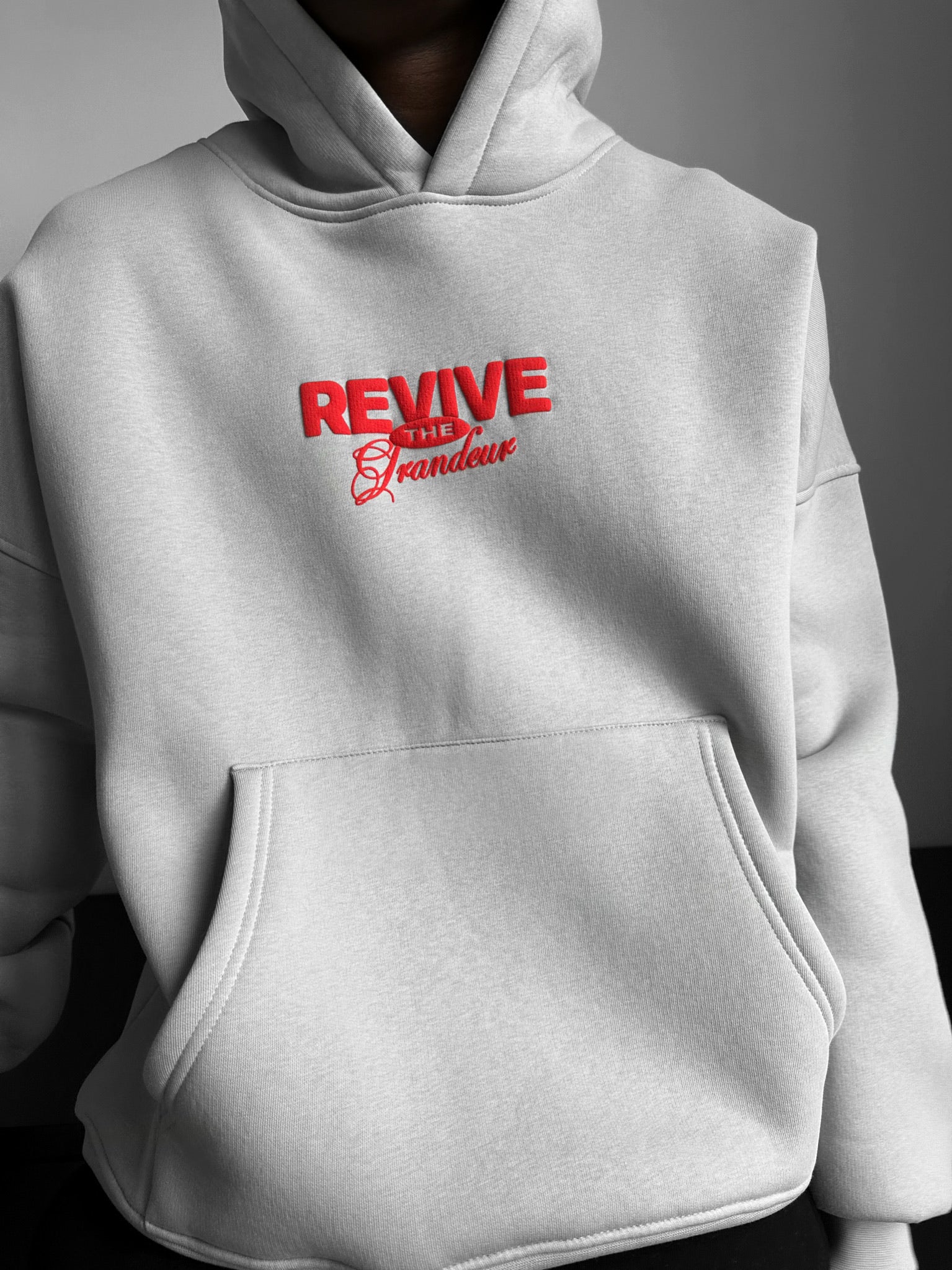 Oversize Revive Hoodie - Grey - Image 3
