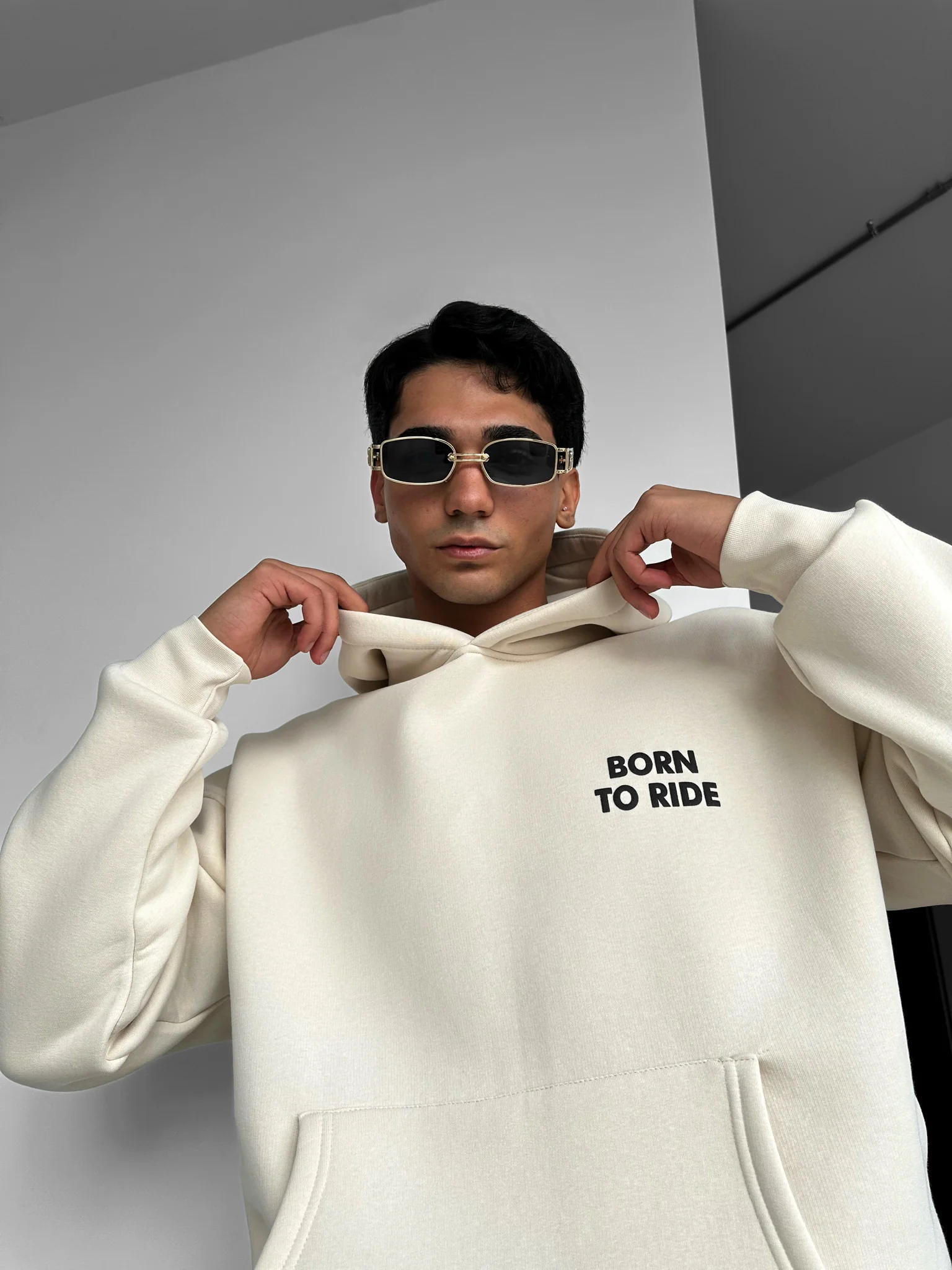 Oversize Ride to Survive Hoodie - Beige - Image 4
