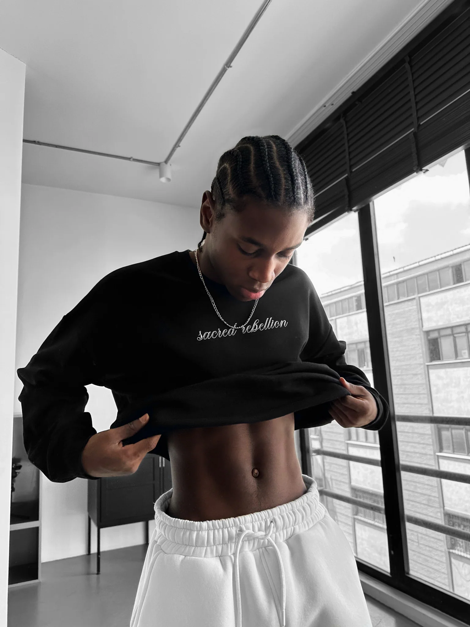 Oversize Sacred Rebellion Sweater - Black - Image 2