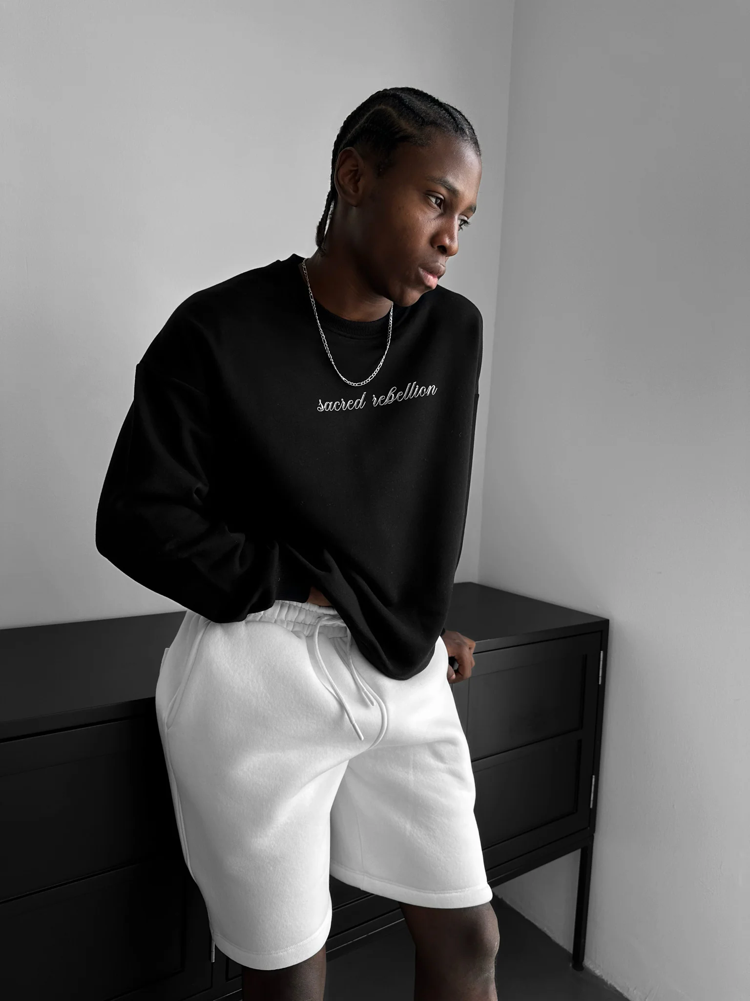 Oversize Sacred Rebellion Sweater - Black - Image 3