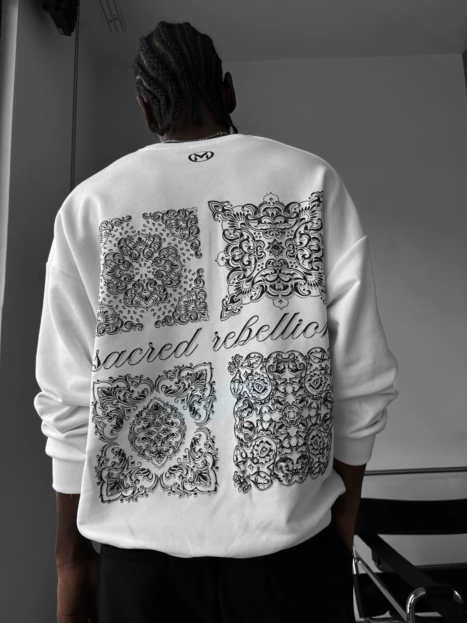 Oversize Sacred Rebellion Sweater - Ecru - Image 3