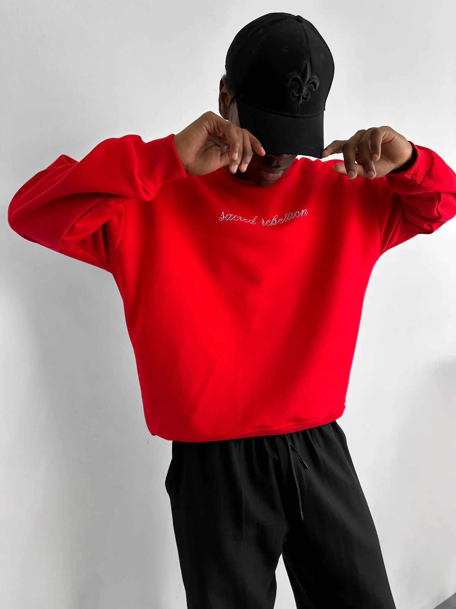 Oversize Sacred Rebellion Sweater - Red - Image 4