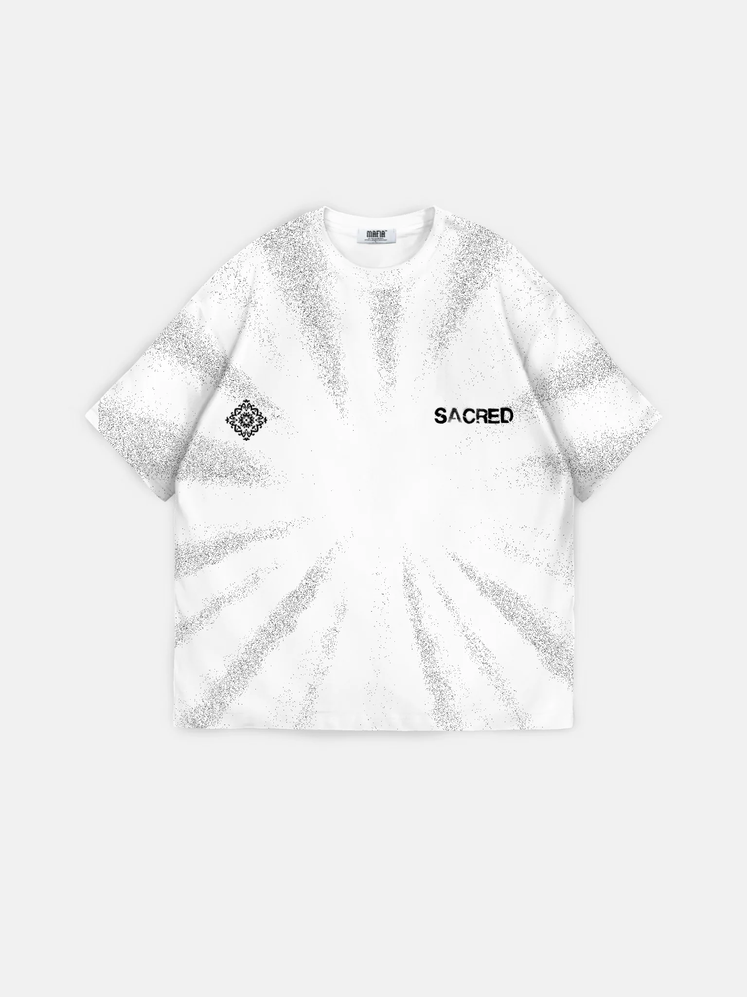 Oversize 'Sacred' T-Shirt - Ecru - Image 7
