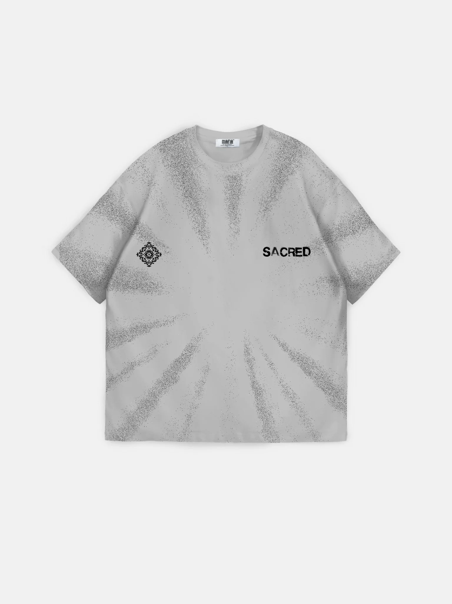 Oversize 'Sacred' T-Shirt - Grey - Image 3