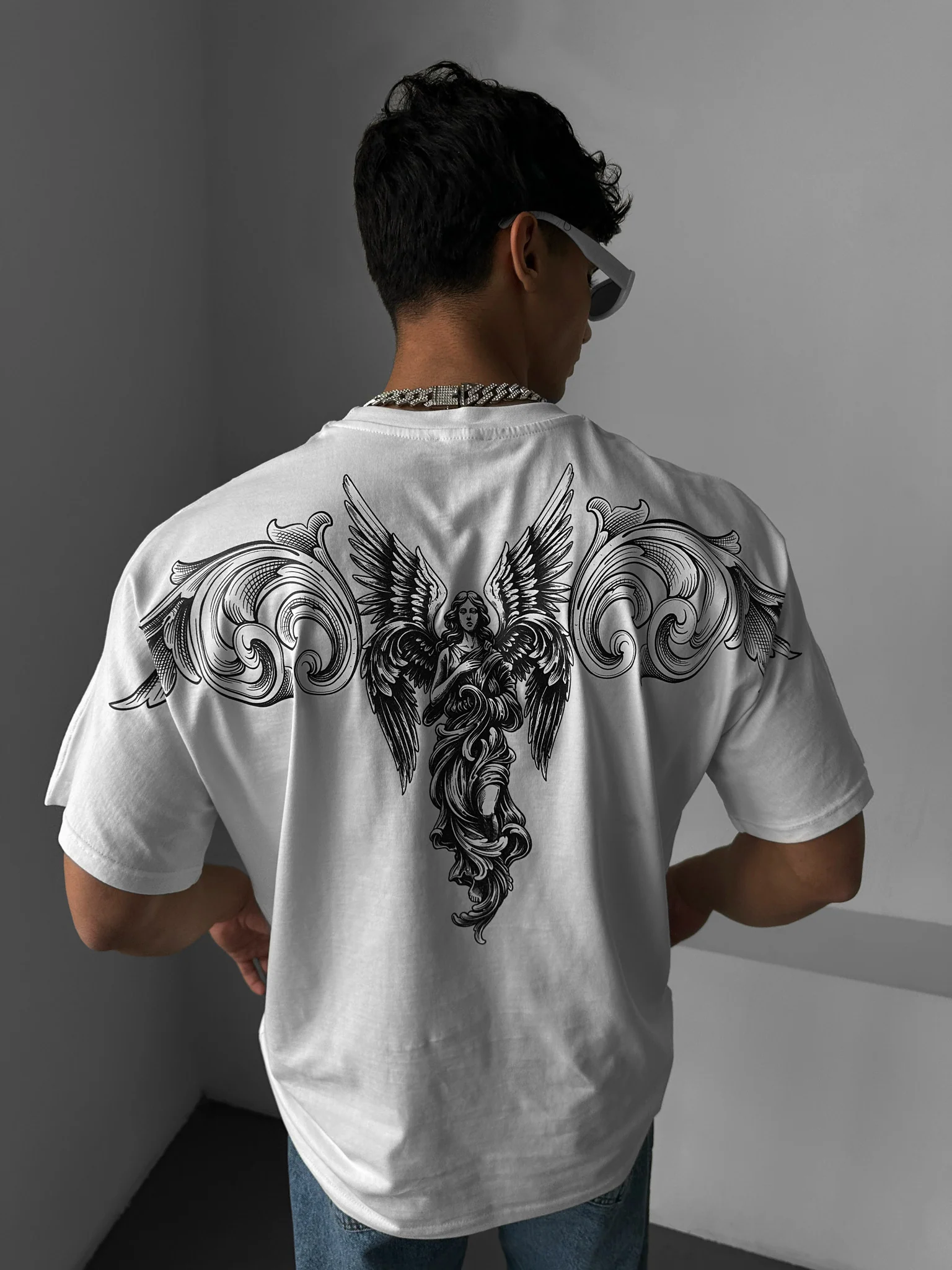 Oversize Sky Angel T-shirt - Ecru - Image 2
