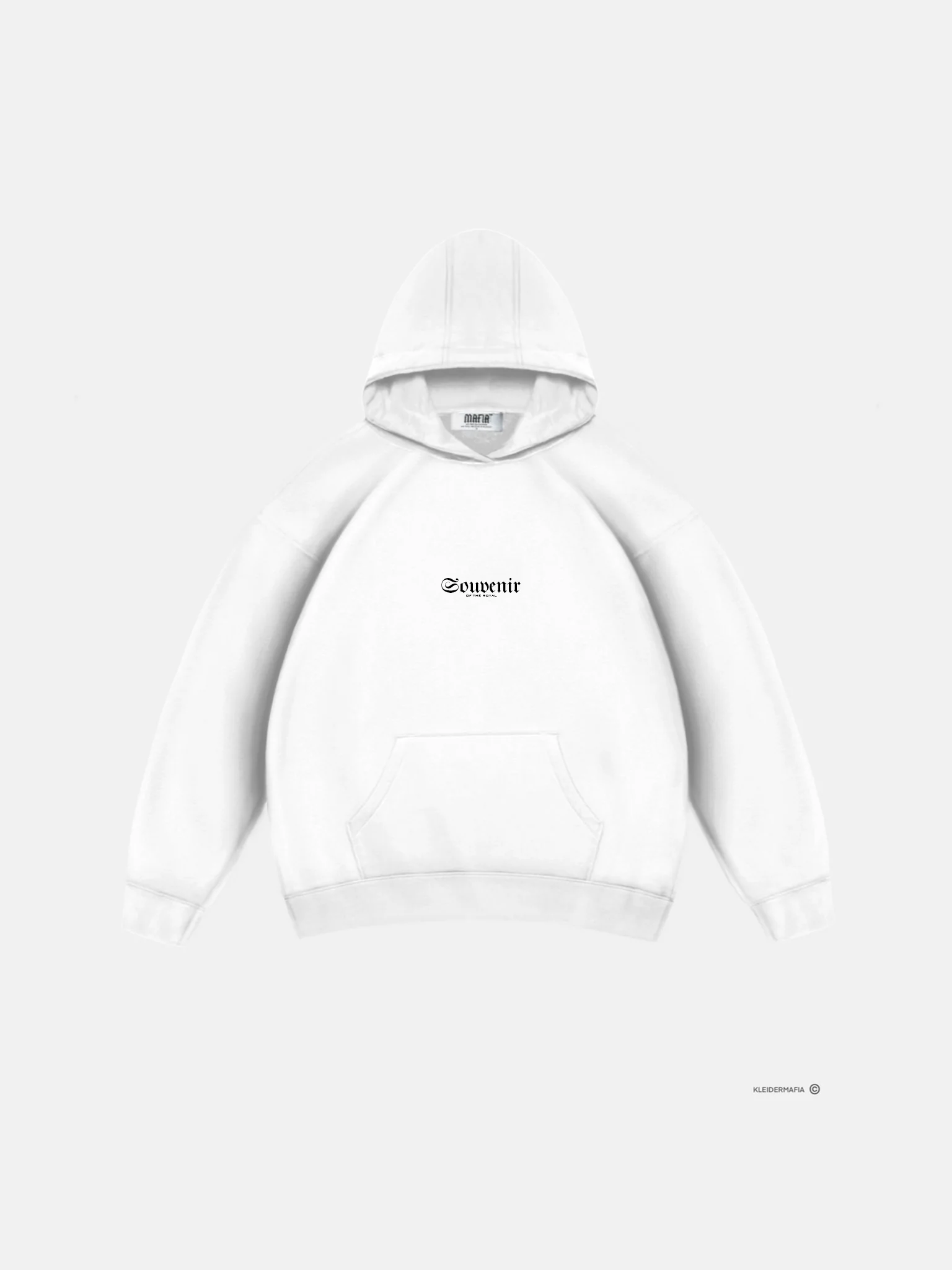 Oversize Souvenir Hoodie - White and Blue - Image 7