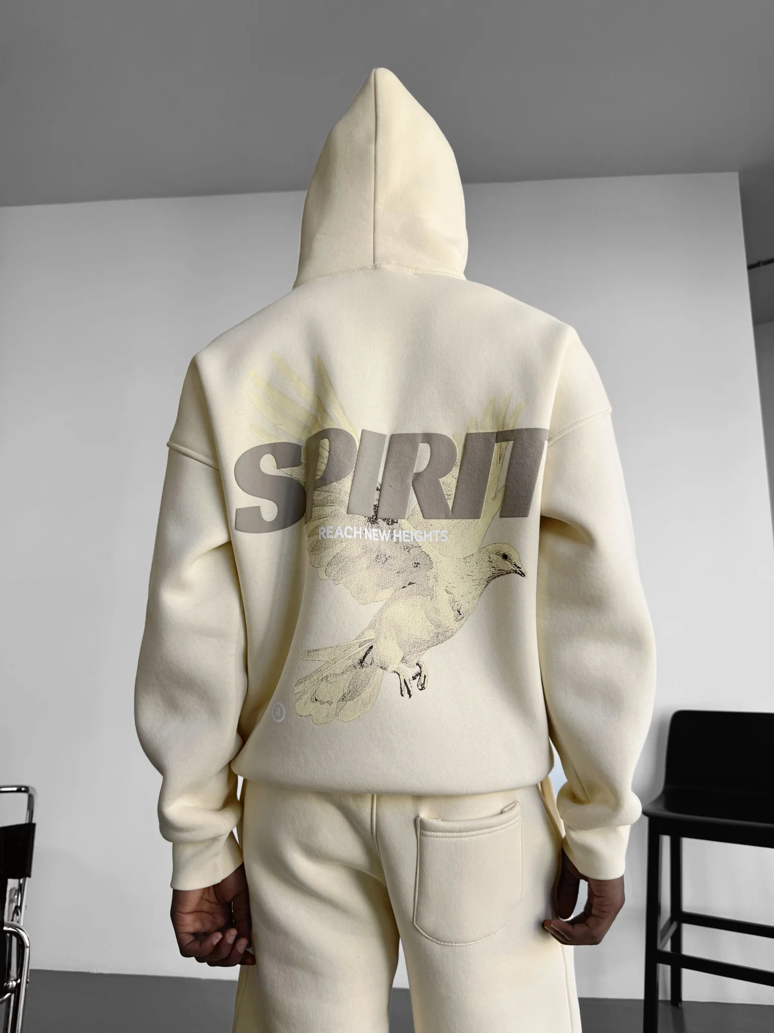 Oversize Spirit Hoodie - Antique White - Image 2
