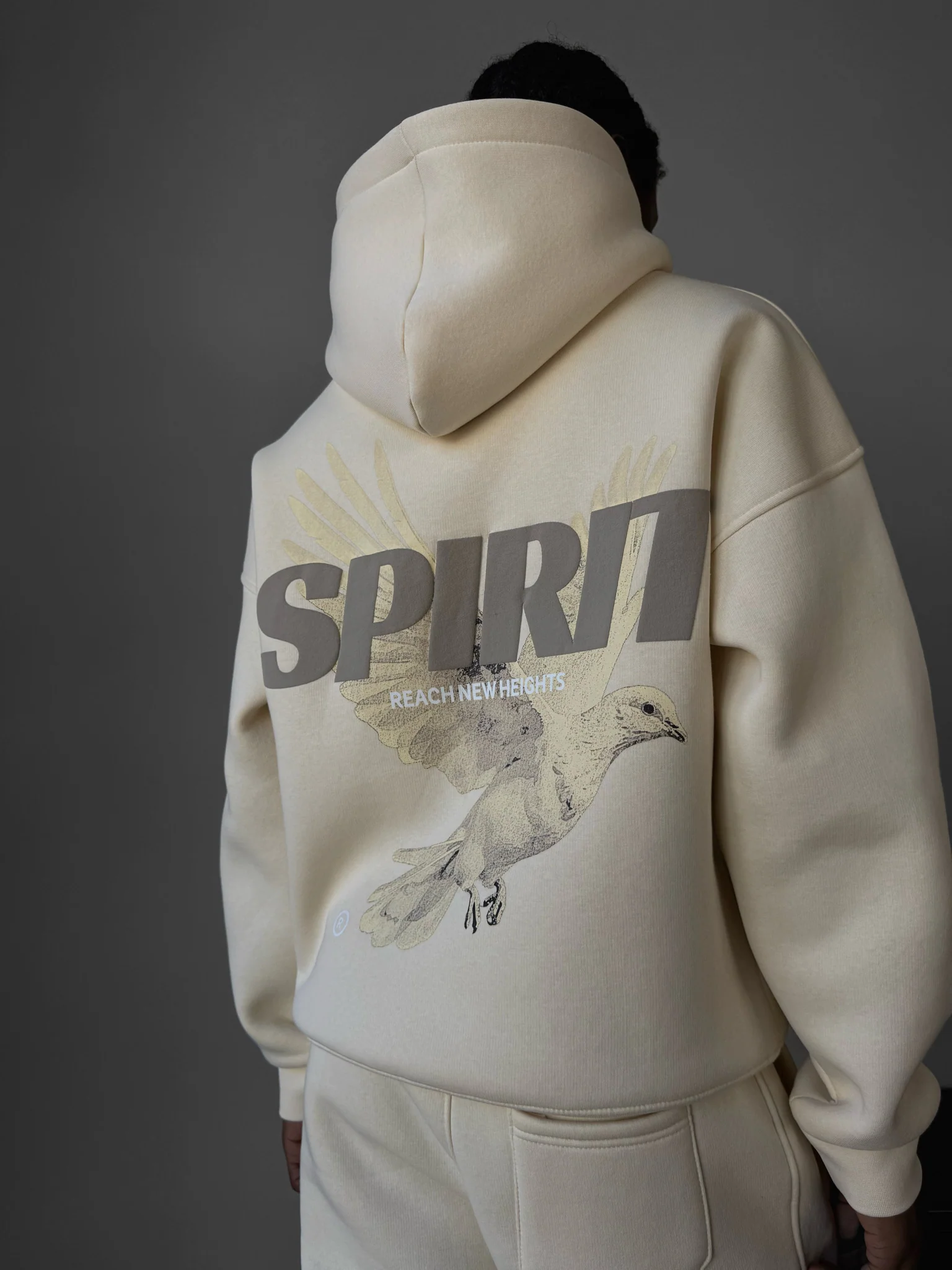 Oversize Spirit Hoodie - Antique White - Image 5