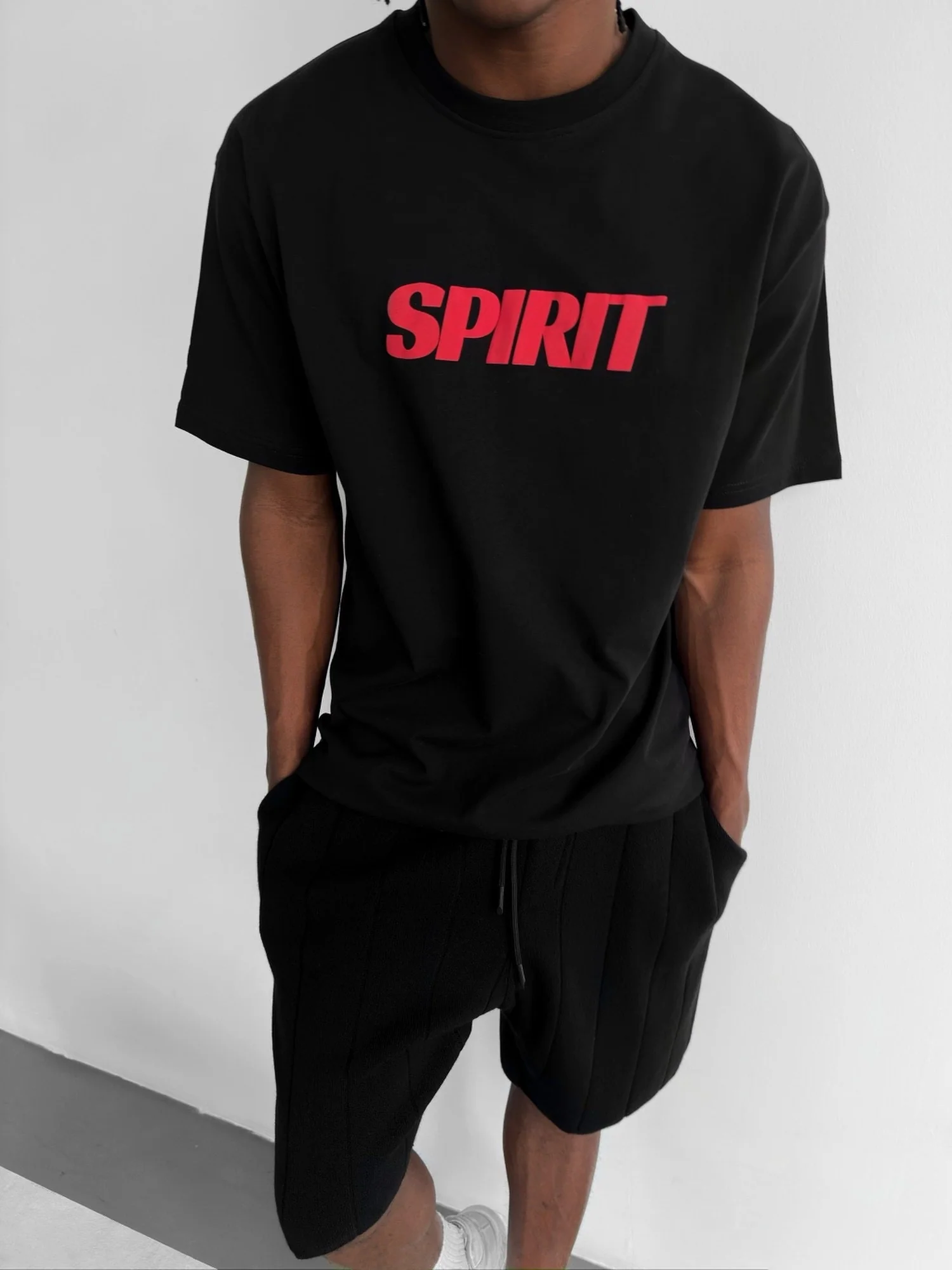 Oversize Spirit T-Shirt - Black - Image 4