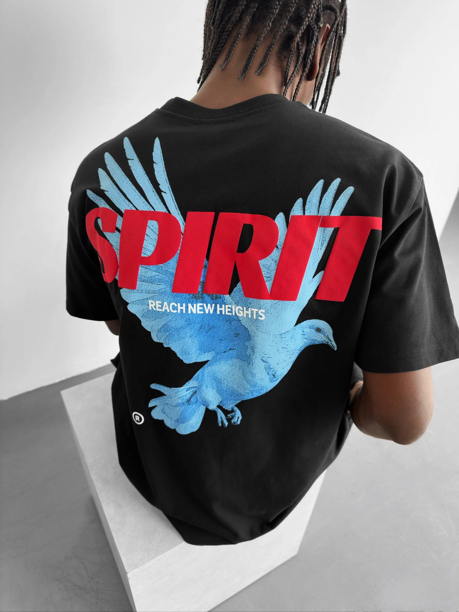 Oversize Spirit T-Shirt - Black - Image 5