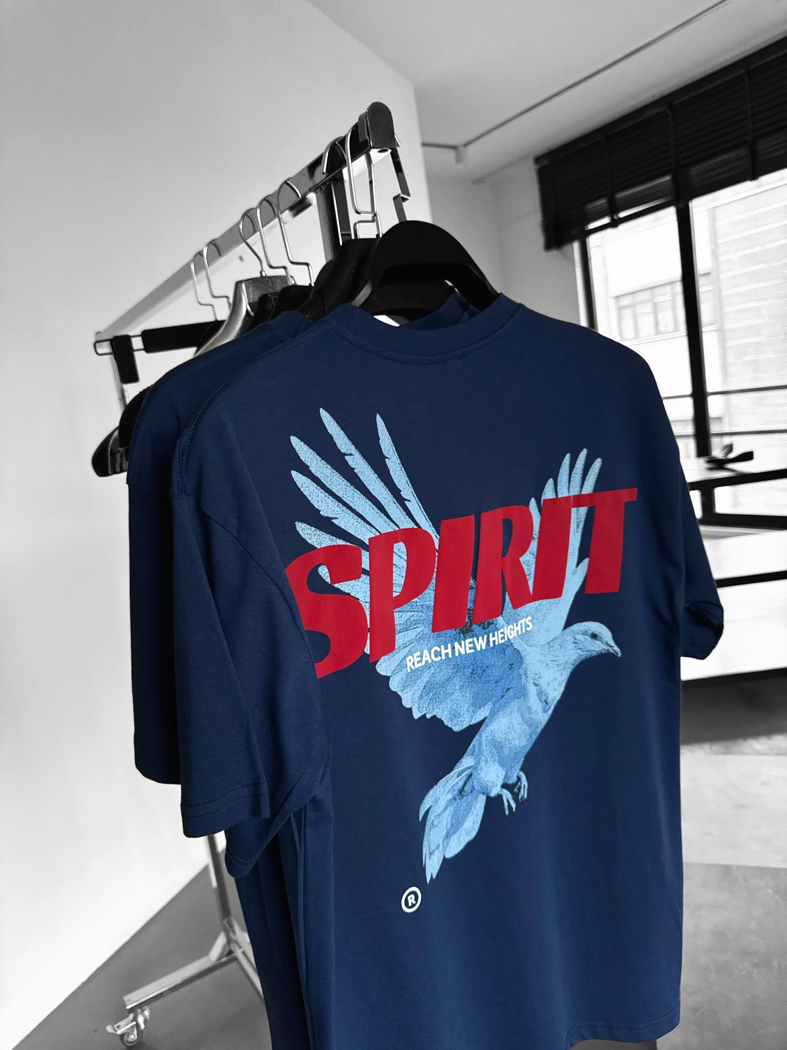 Oversize Spirit T-Shirt - Navy Peony