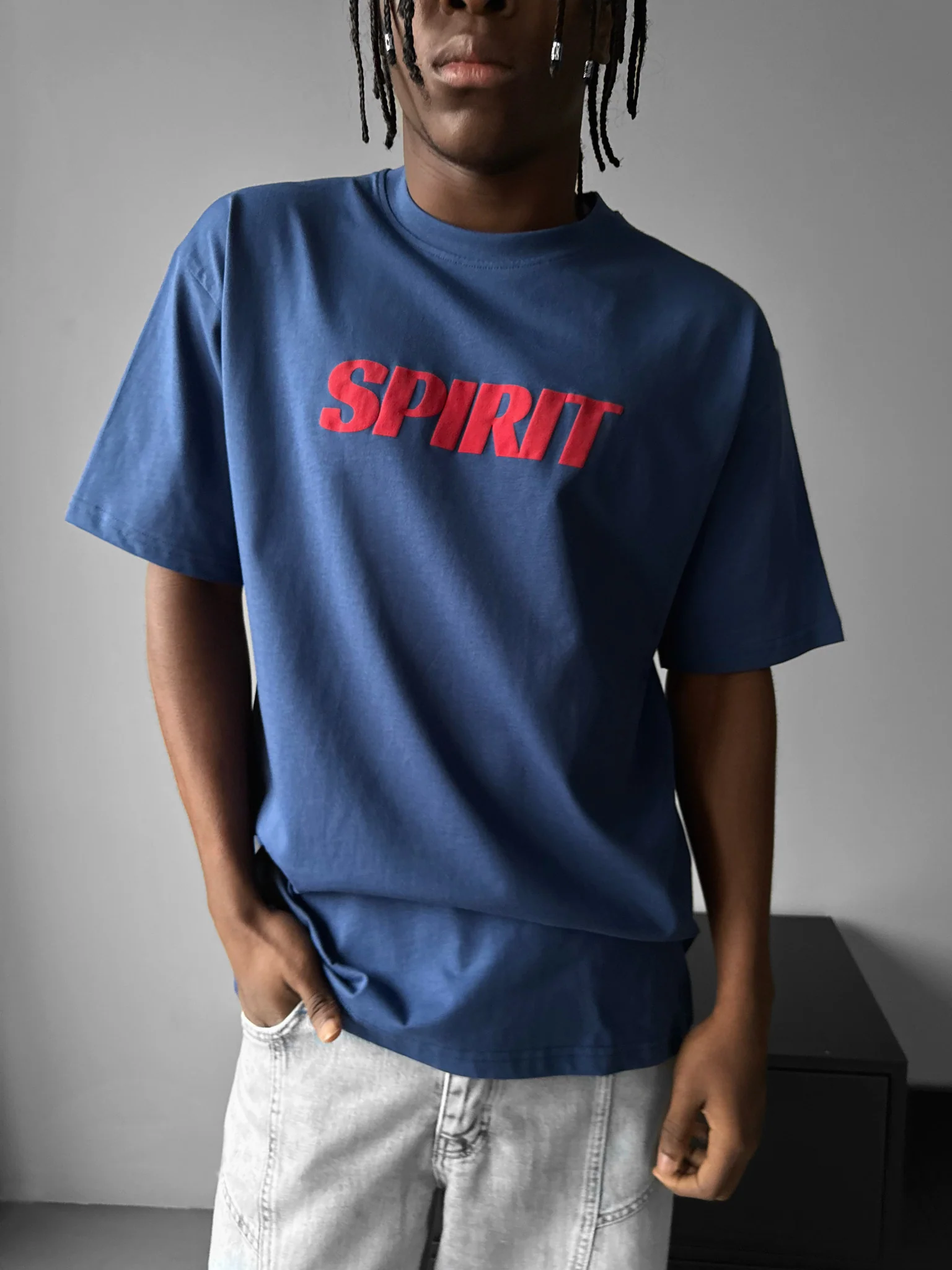 Oversize Spirit T-Shirt - Navy Peony - Image 3